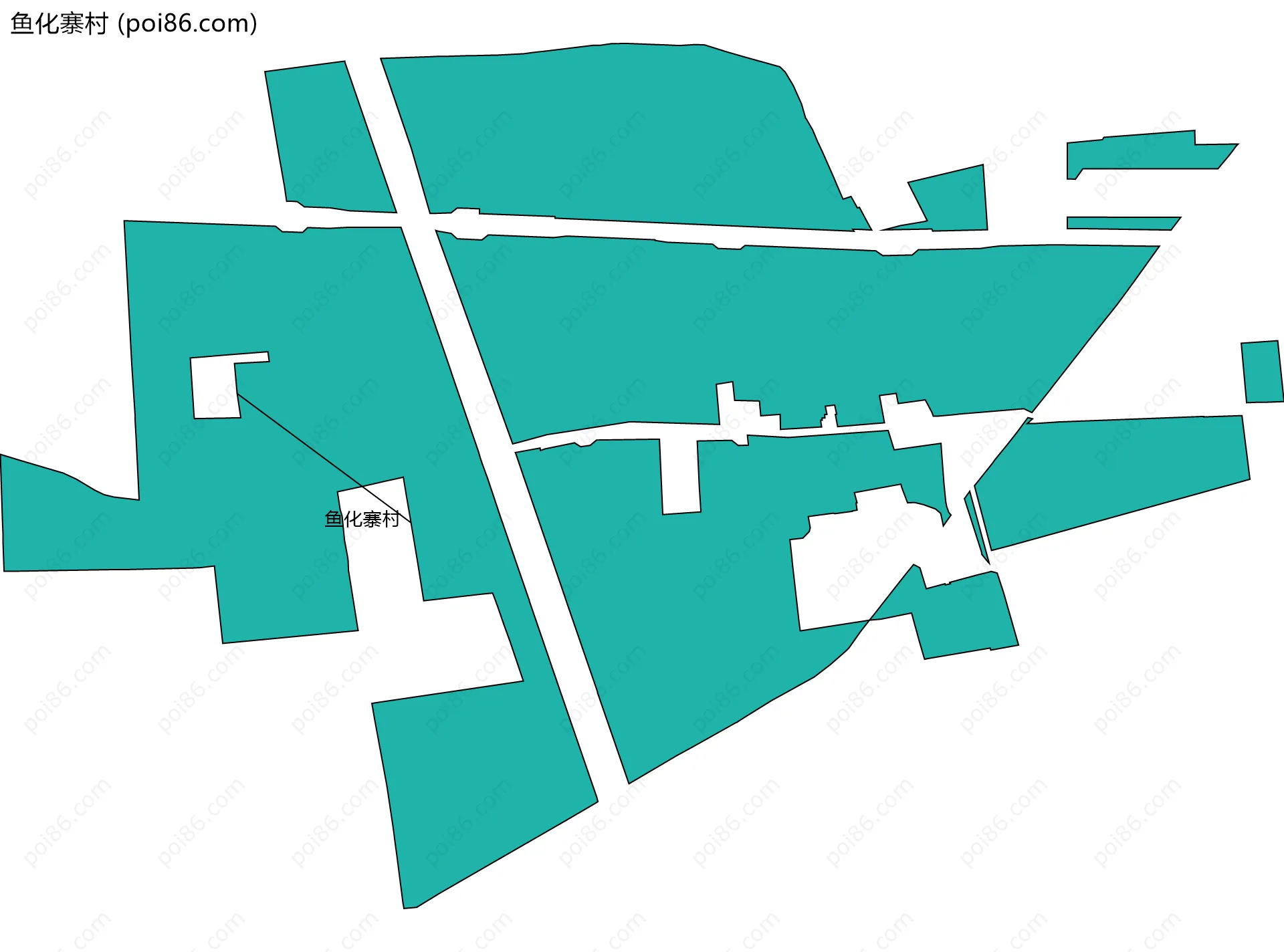 鱼化寨村边界地图