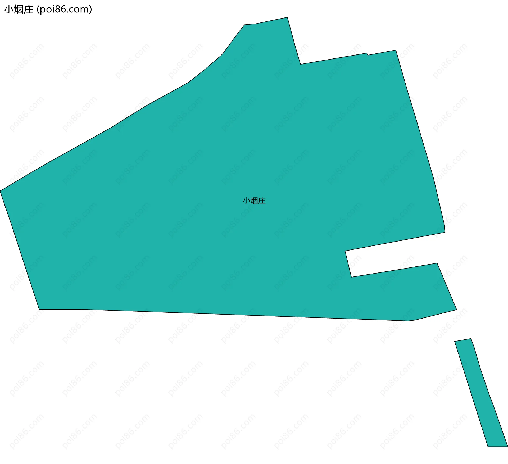 小烟庄边界地图