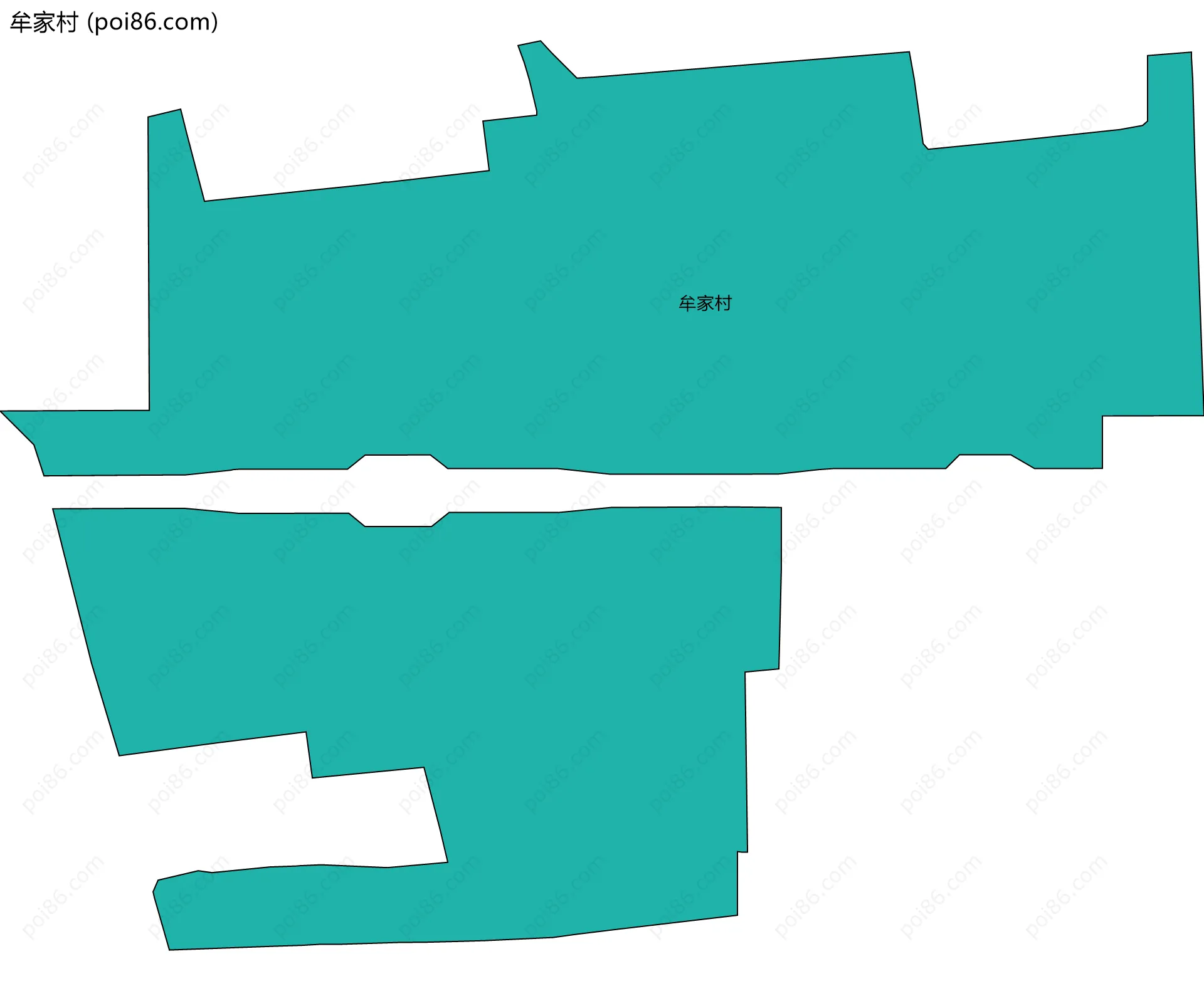 牟家村边界地图