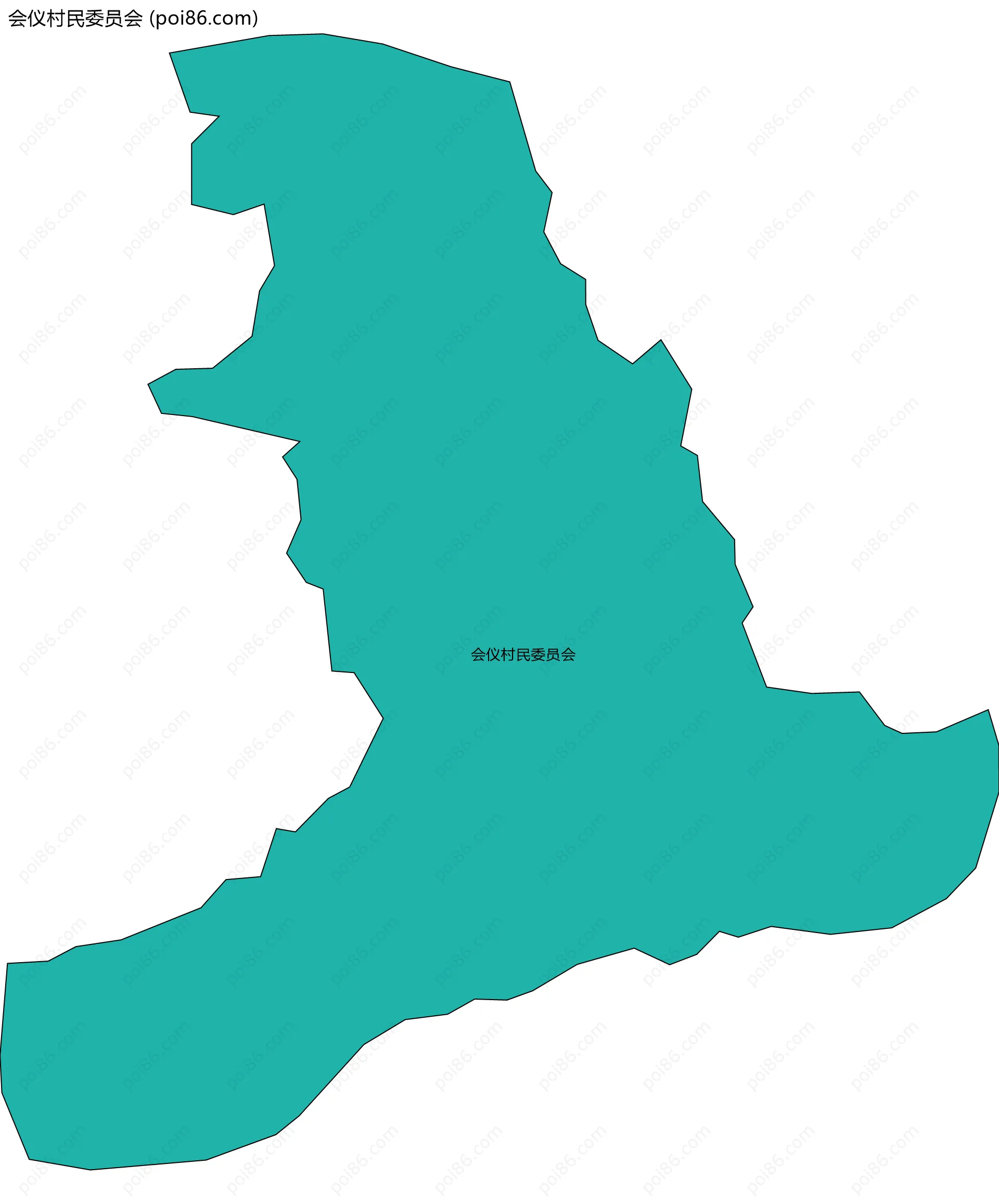 会仪村民委员会边界地图