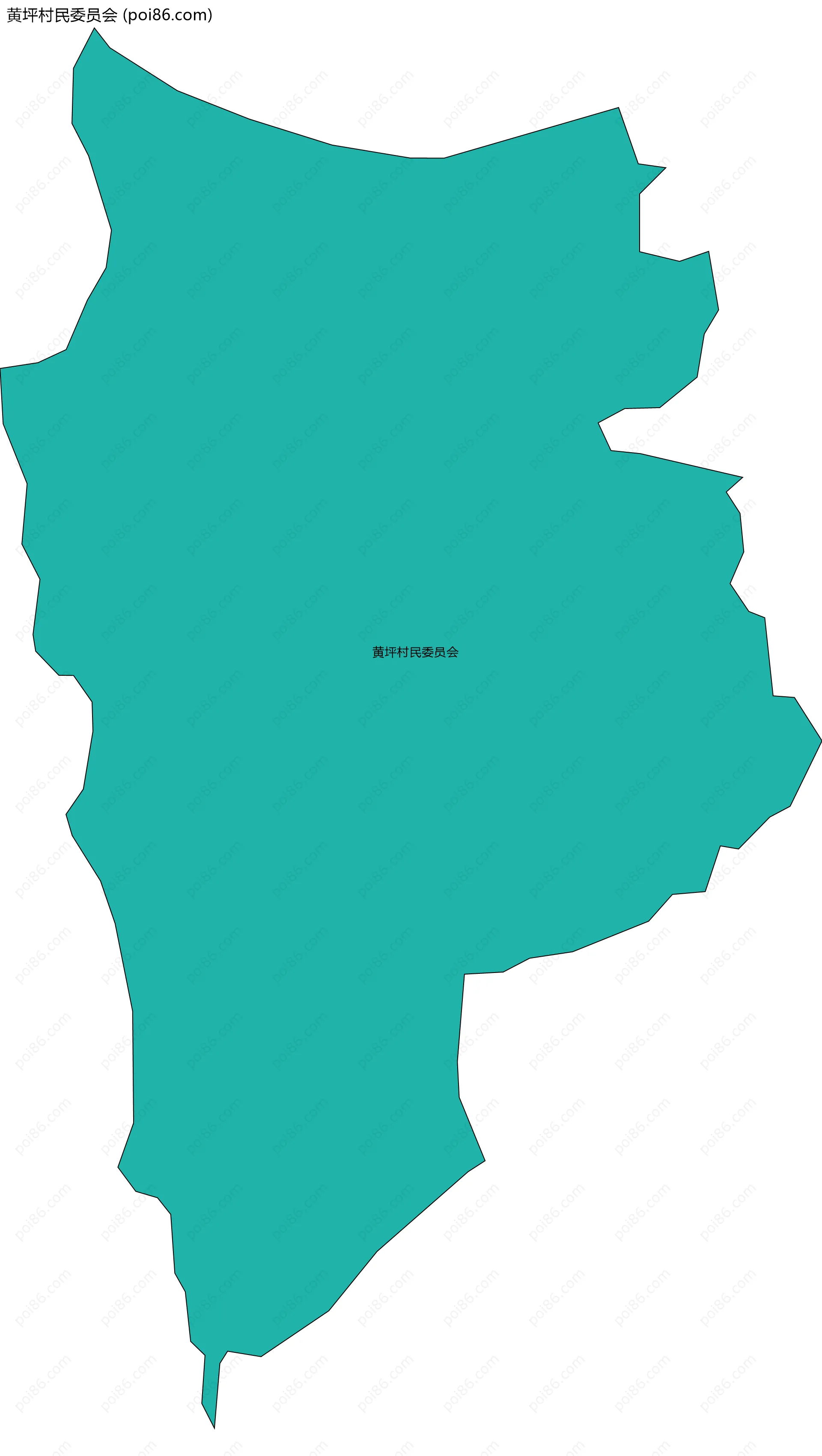 黄坪村民委员会边界地图