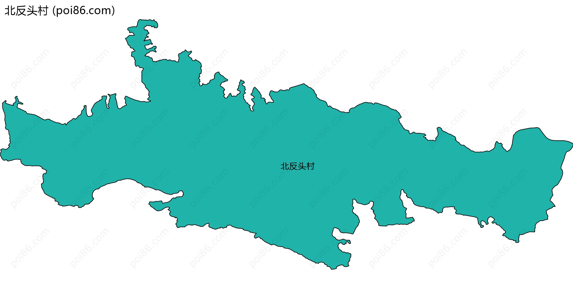北反头村边界地图