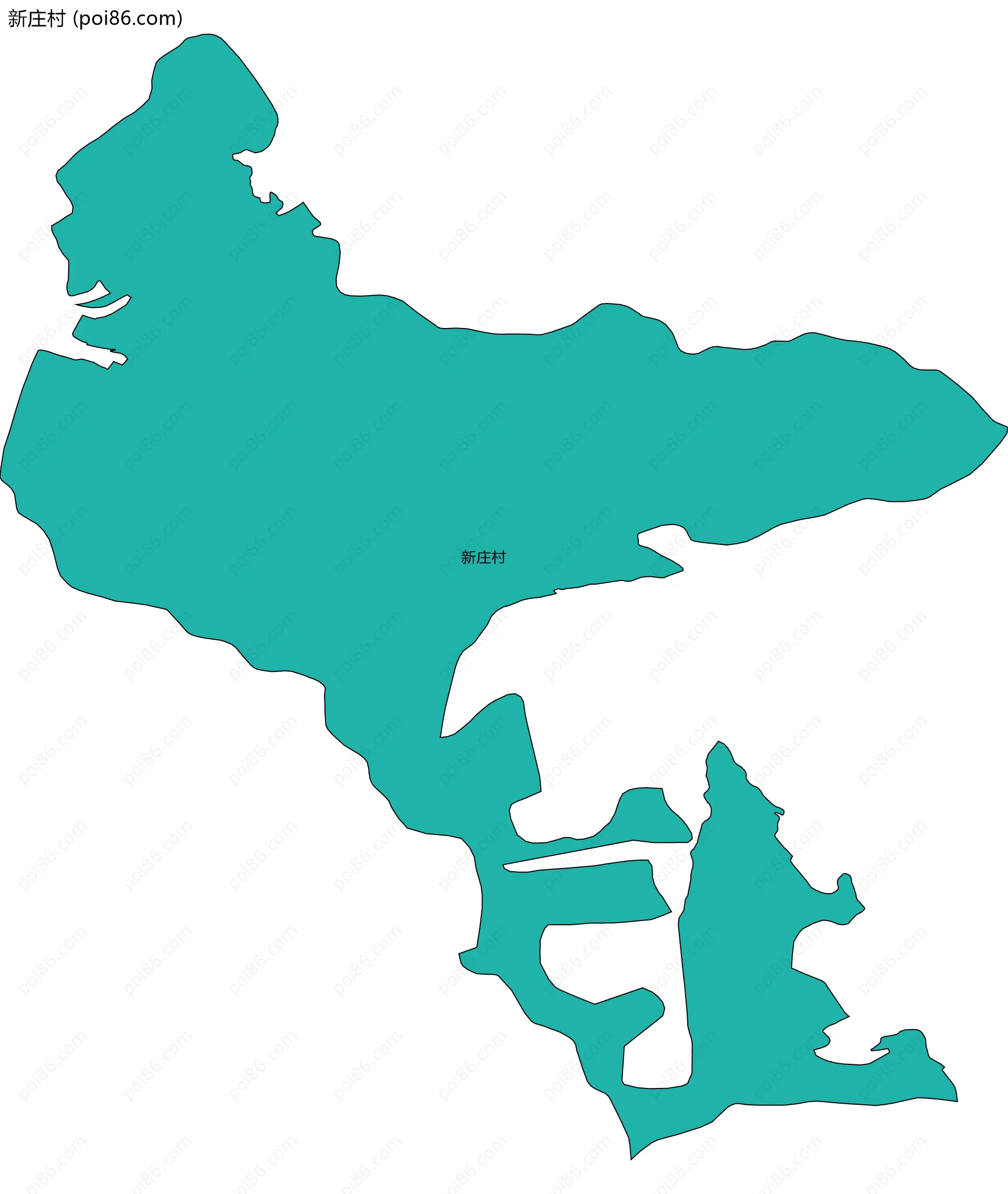 新庄村边界地图