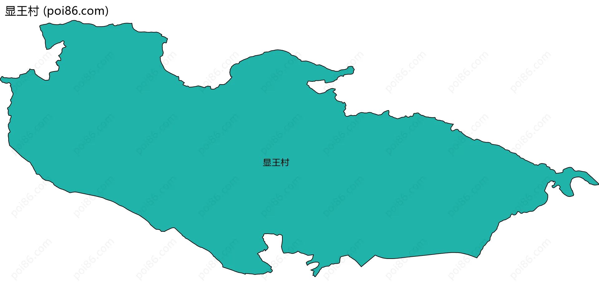 显王村边界地图