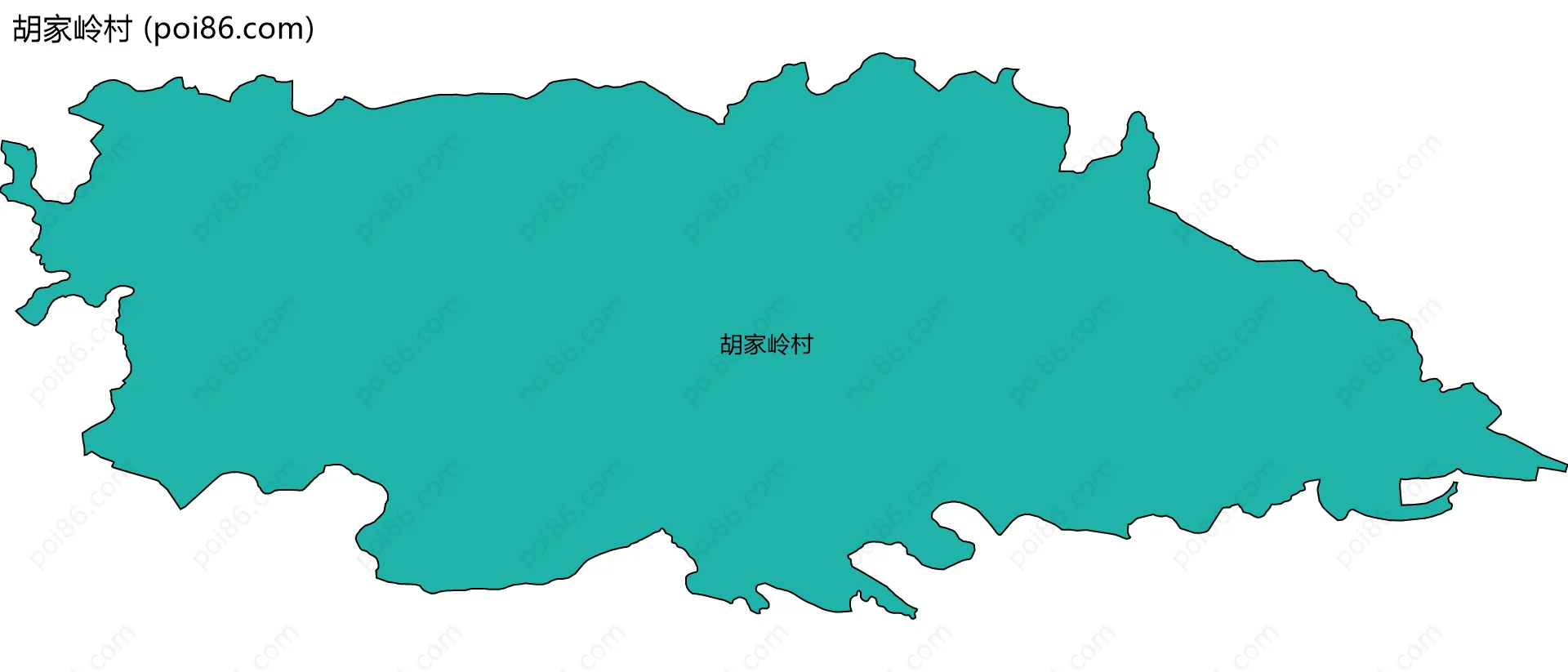 胡家岭村边界地图