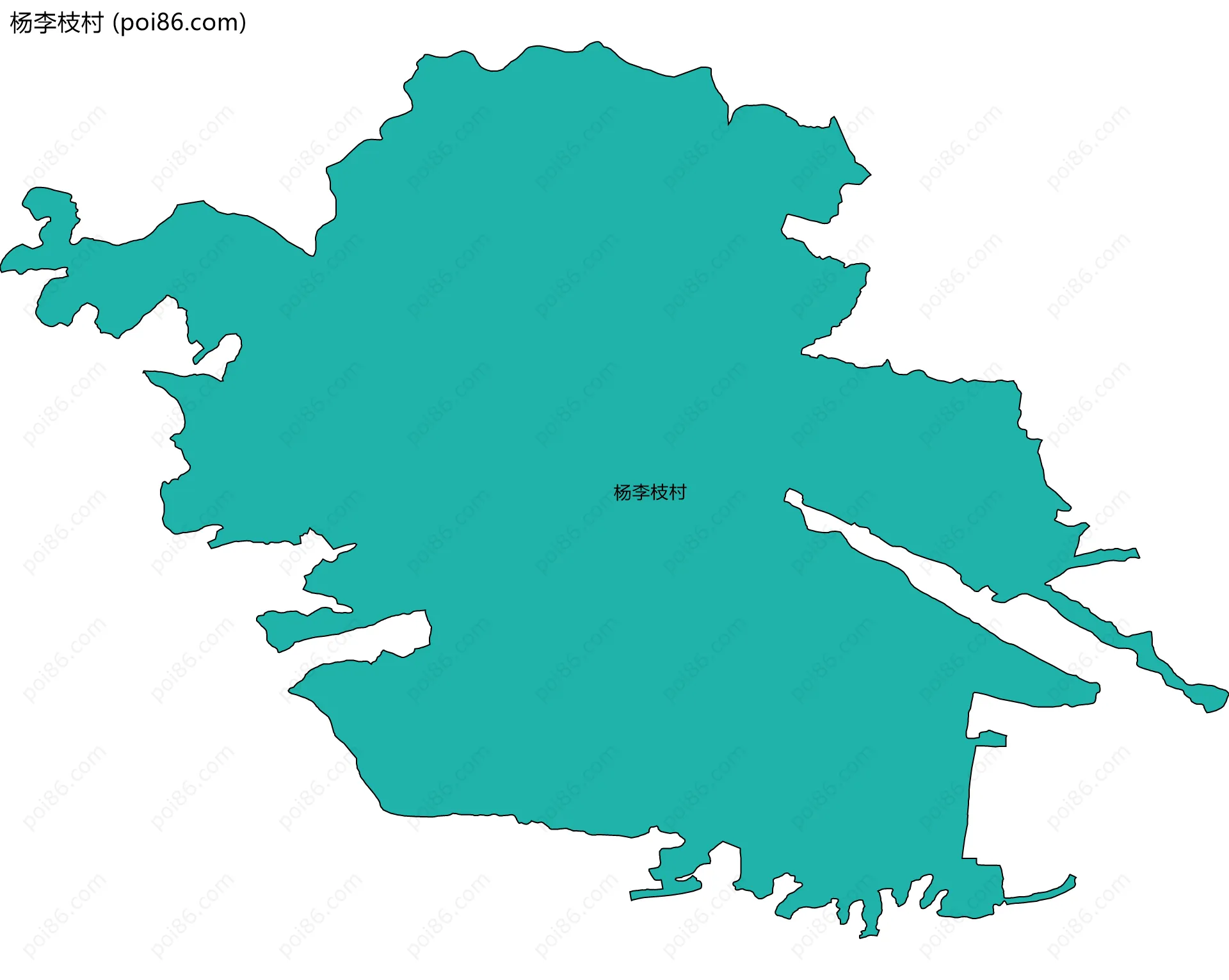 杨李枝村边界地图
