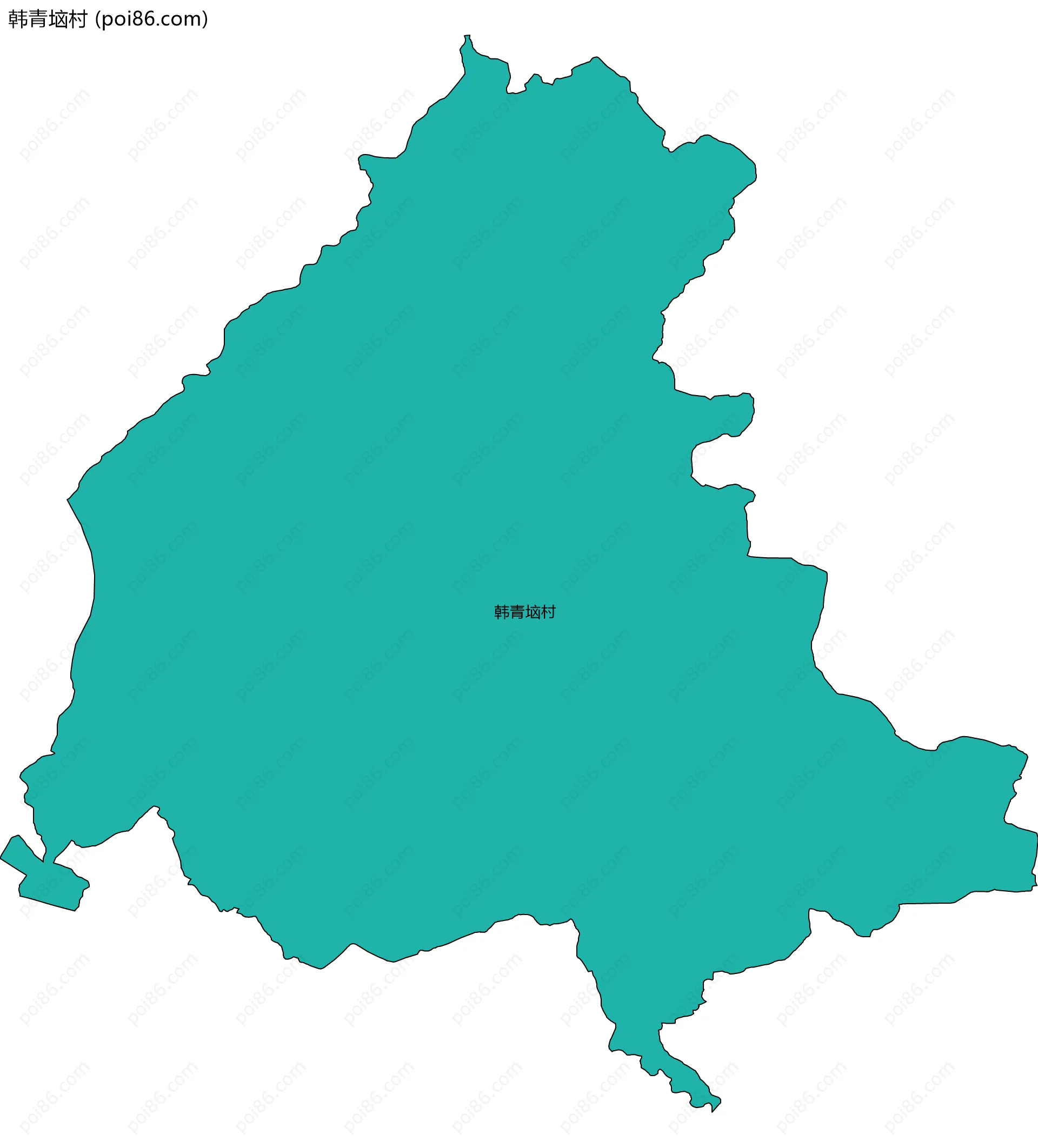 韩青垴村边界地图