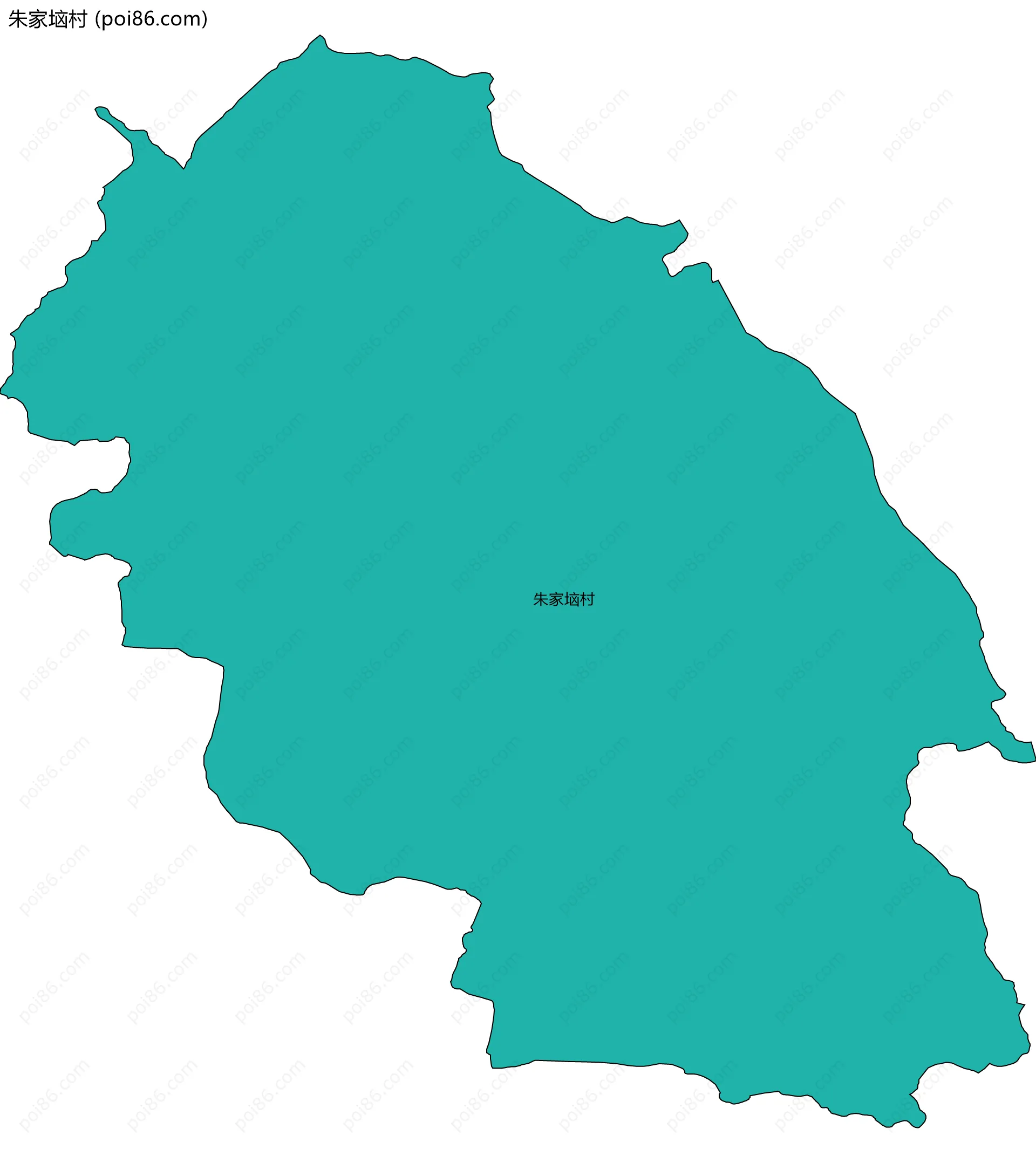 朱家垴村边界地图