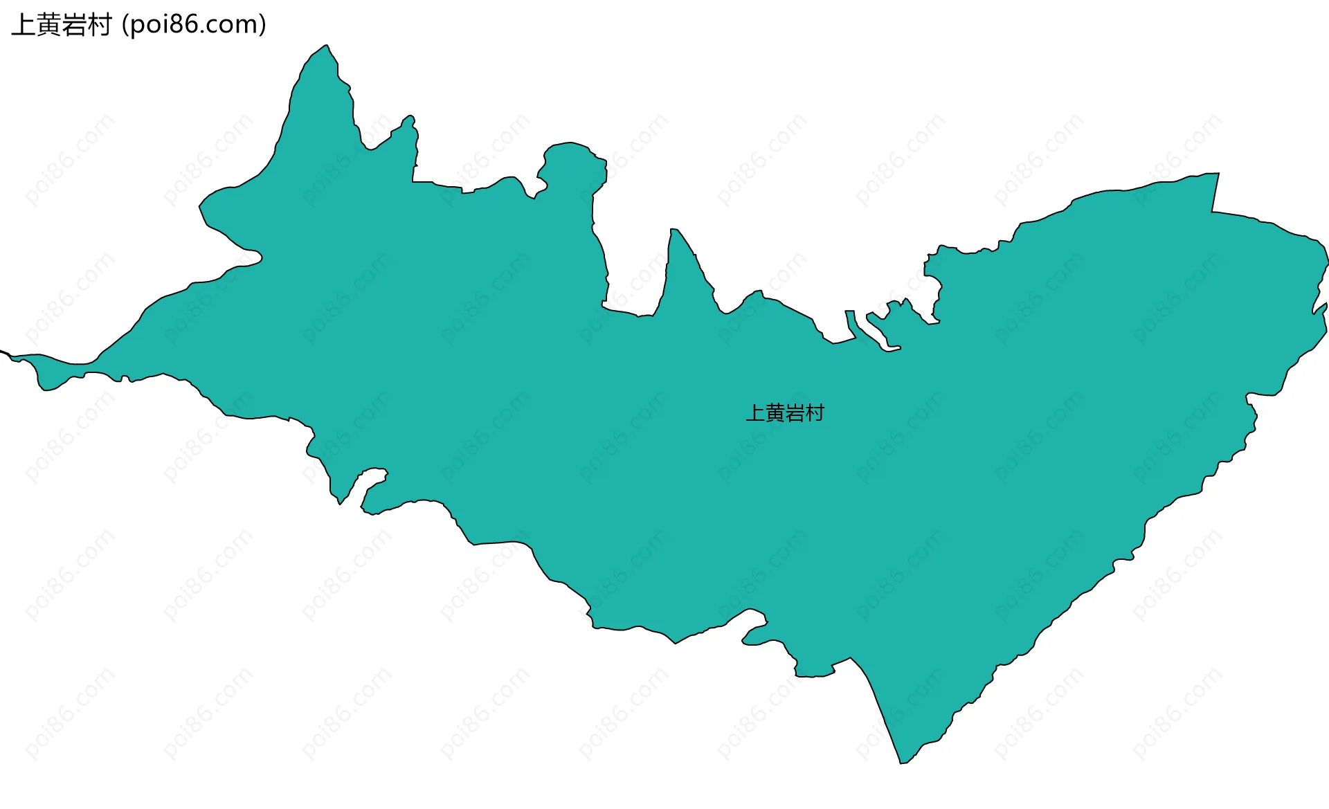 上黄岩村边界地图