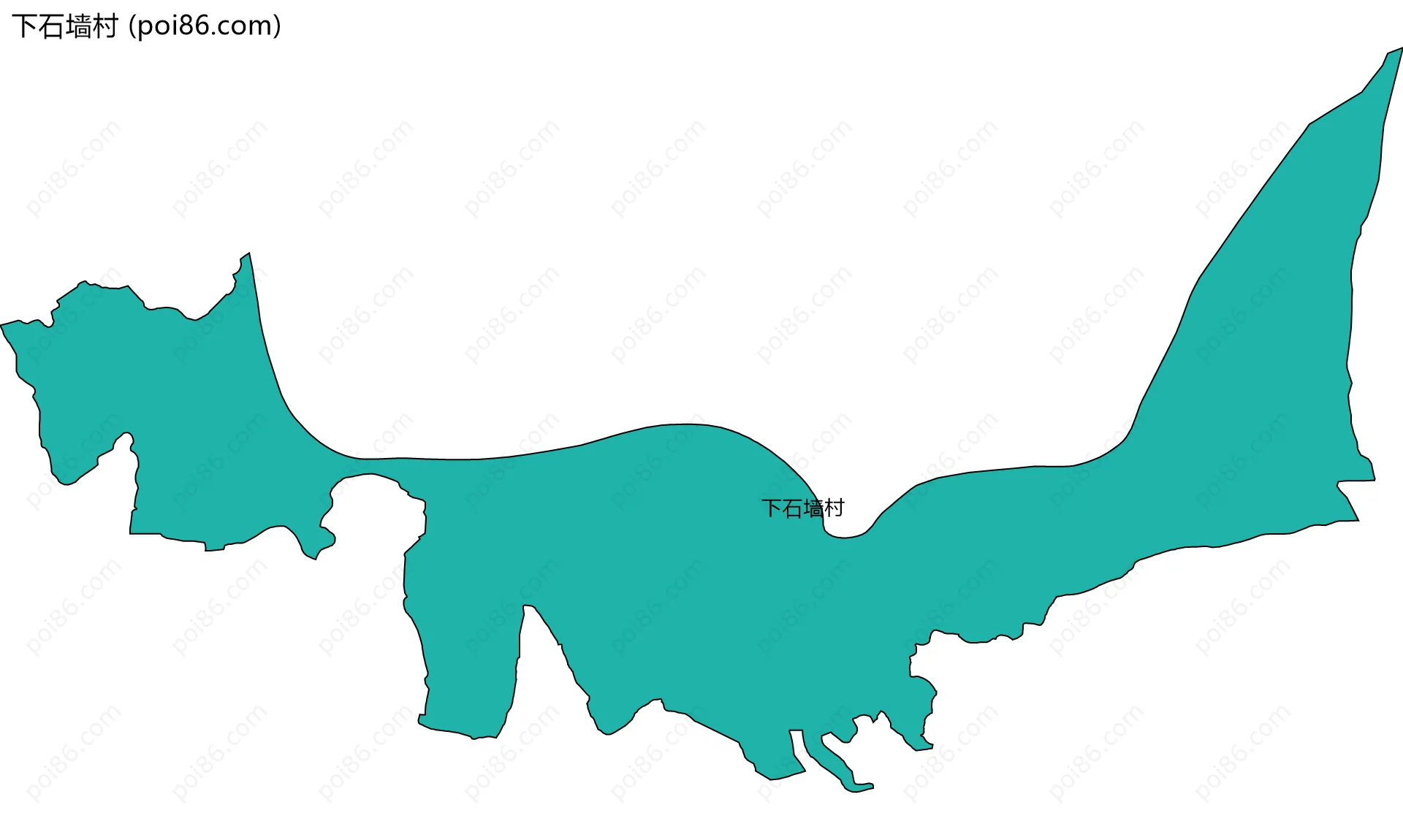 下石墙村边界地图