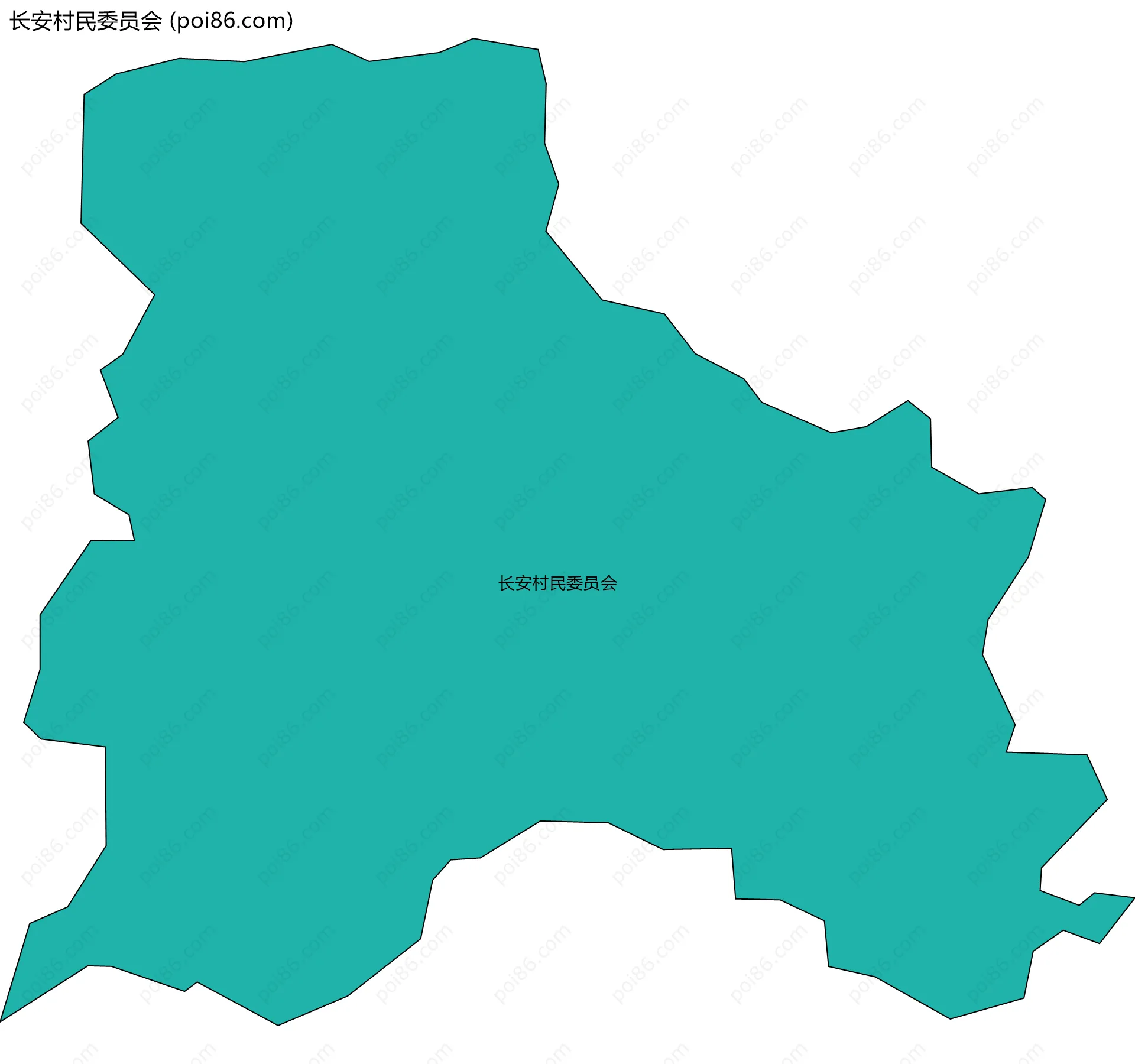 长安村民委员会边界地图