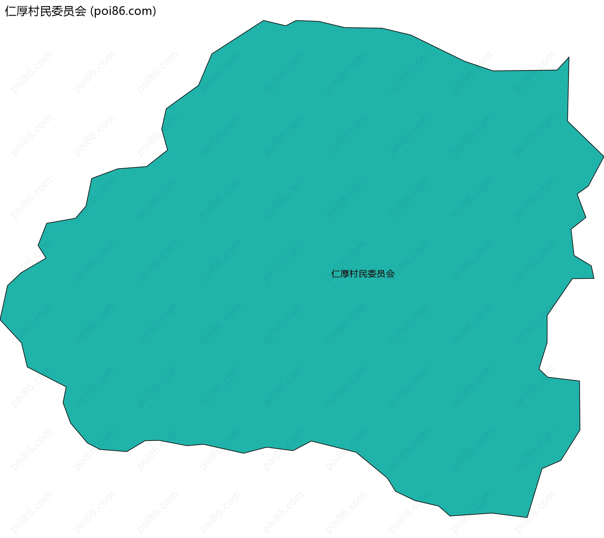 仁厚村民委员会边界地图