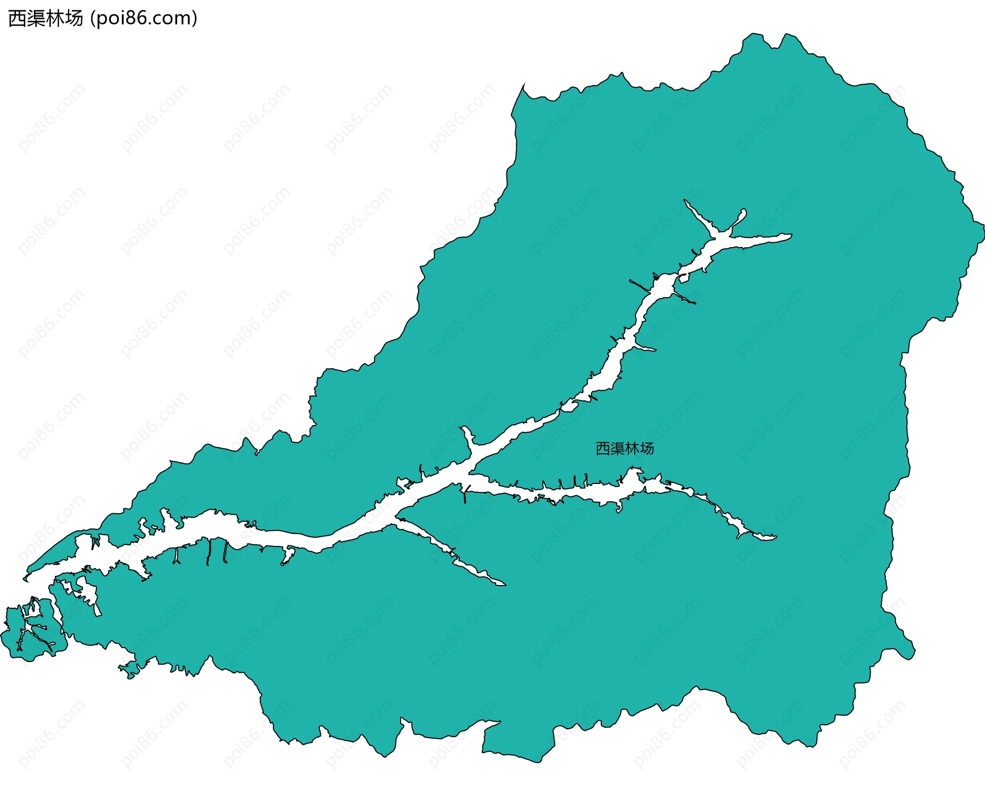 西渠林场边界地图
