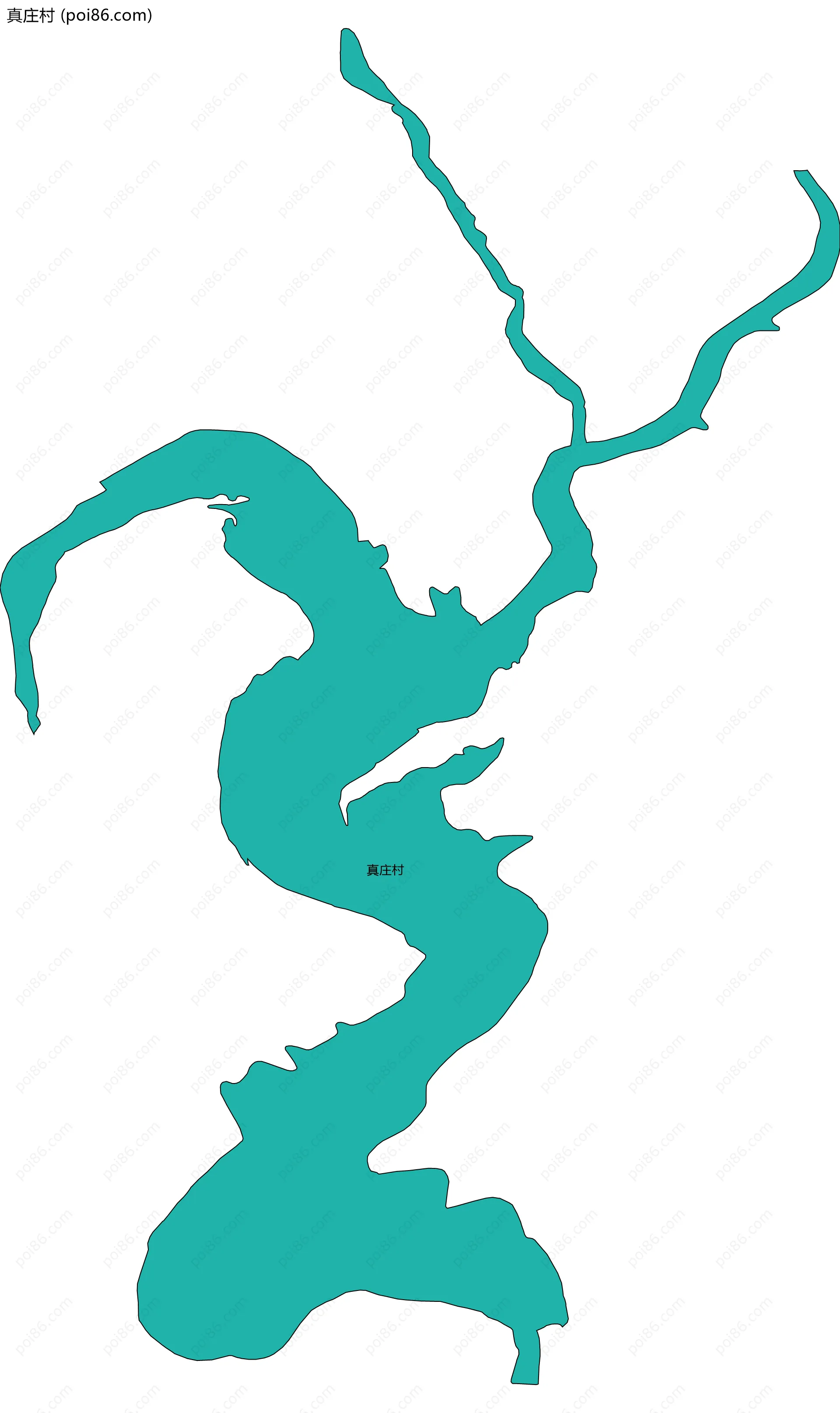 真庄村边界地图