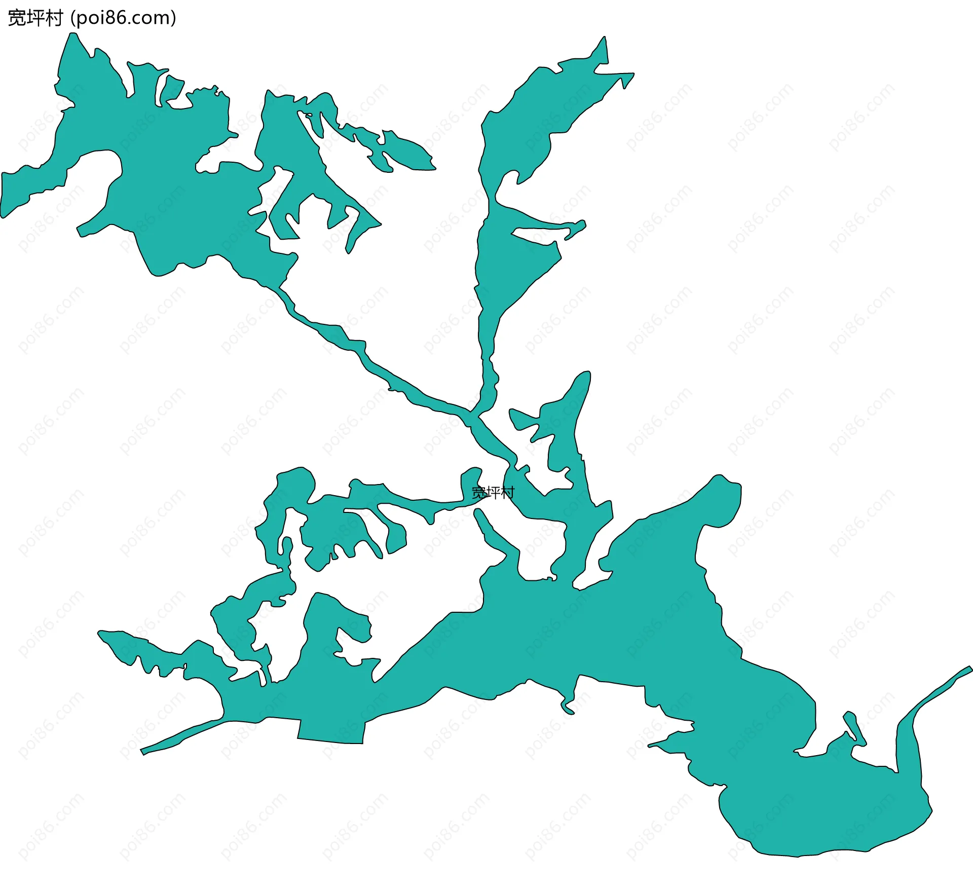 宽坪村边界地图