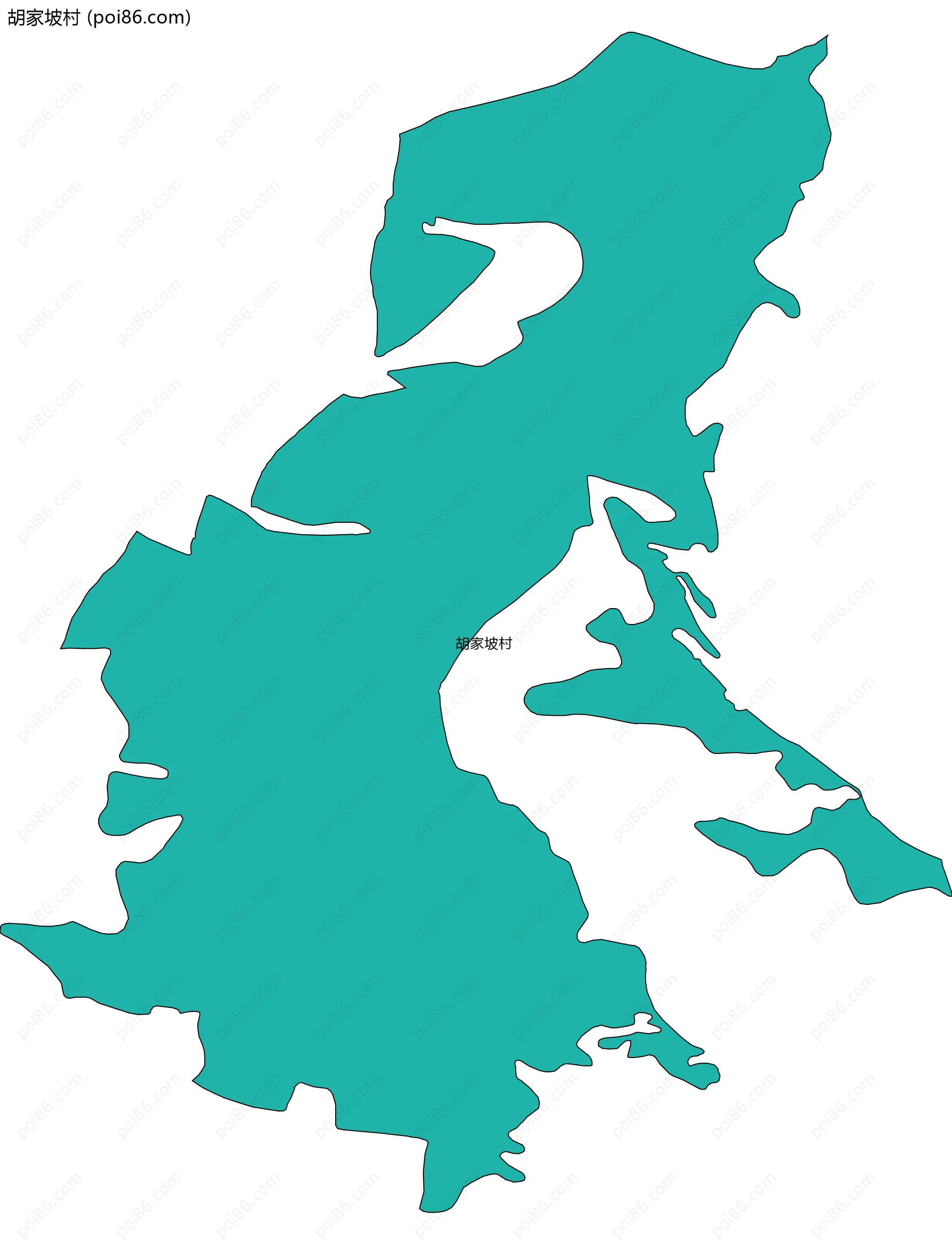 胡家坡村边界地图