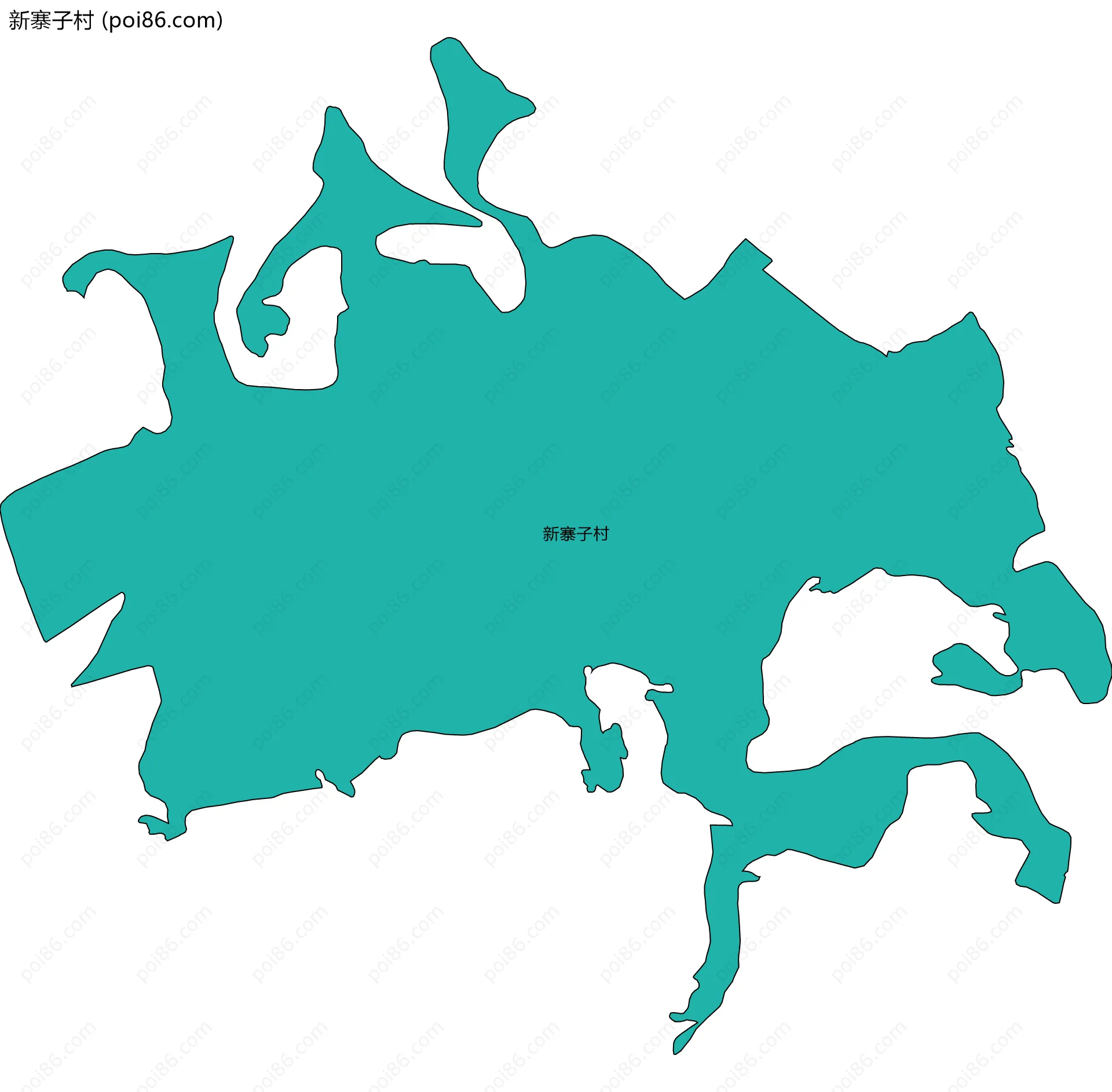 新寨子村边界地图