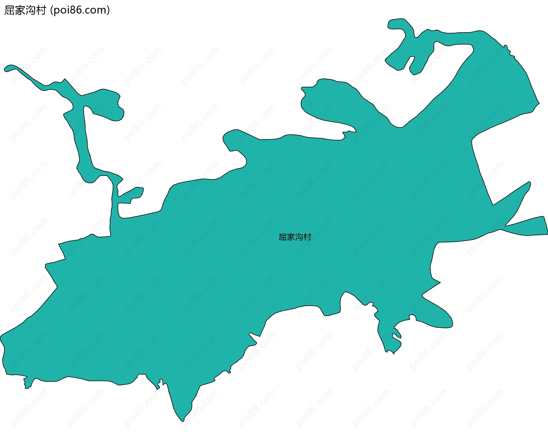 屈家沟村边界地图