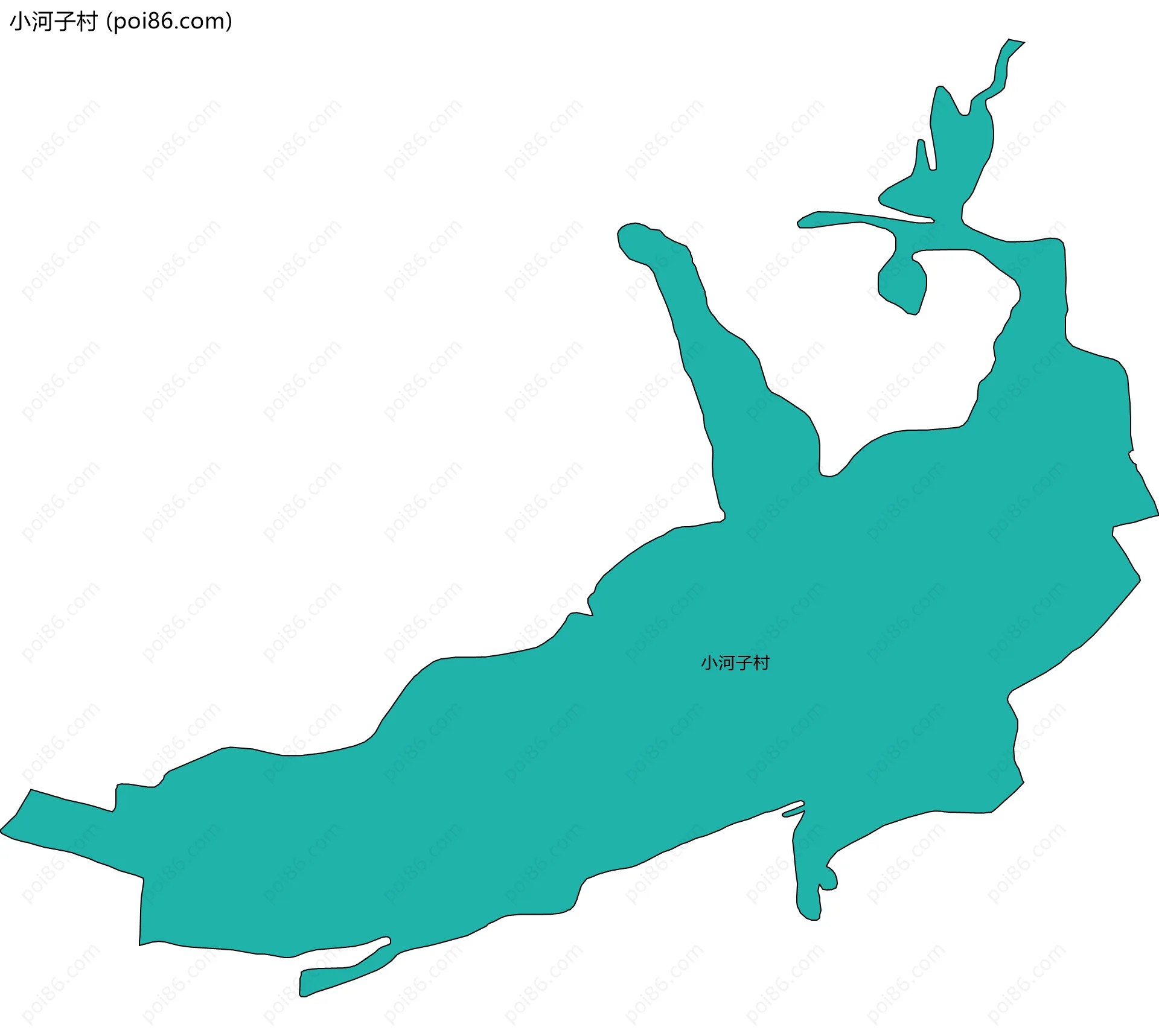 小河子村边界地图
