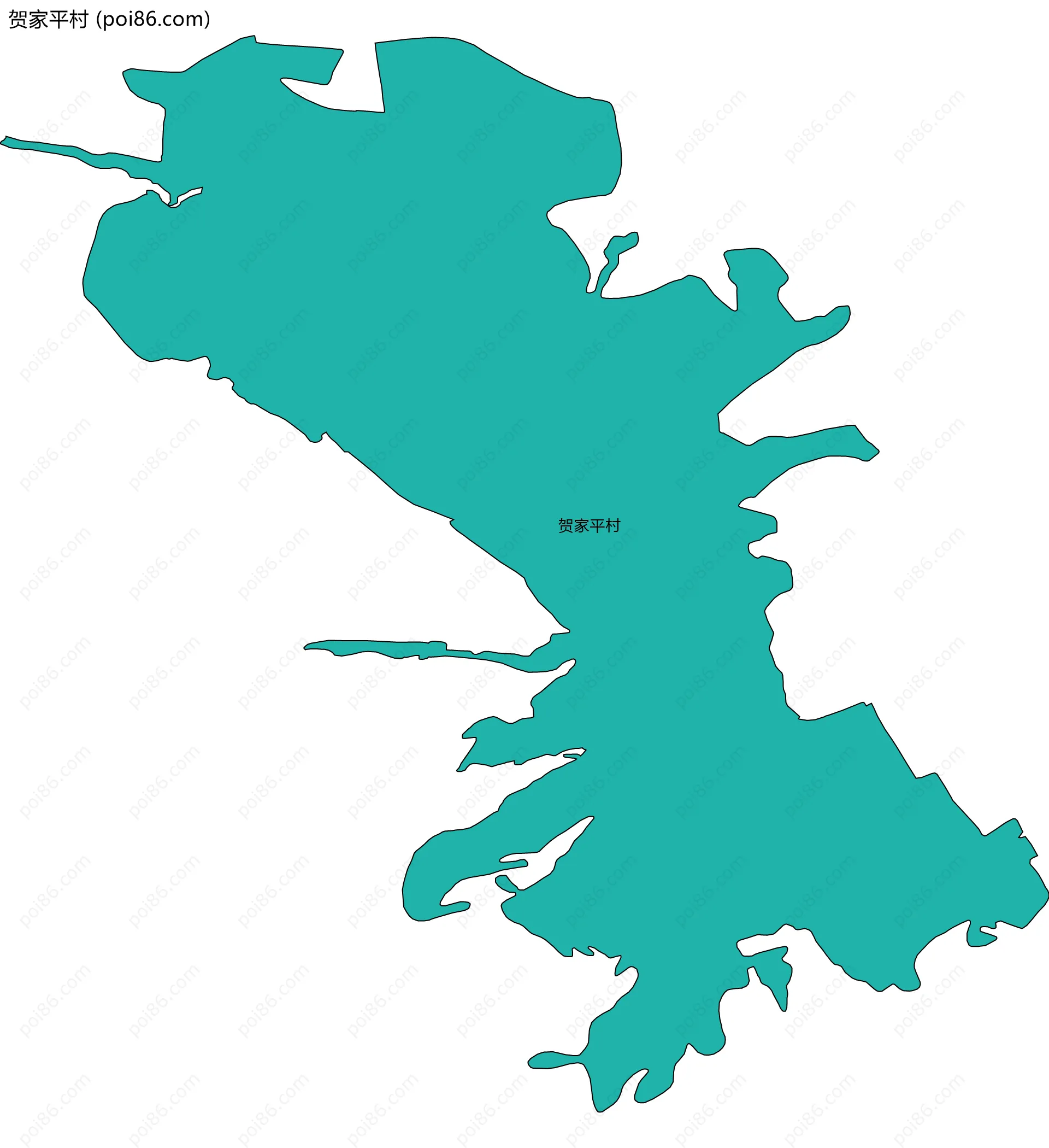 贺家平村边界地图