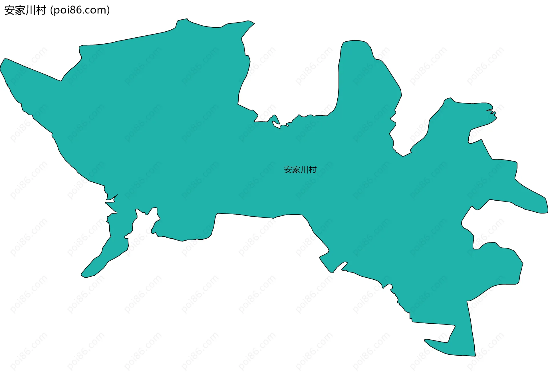 安家川村边界地图