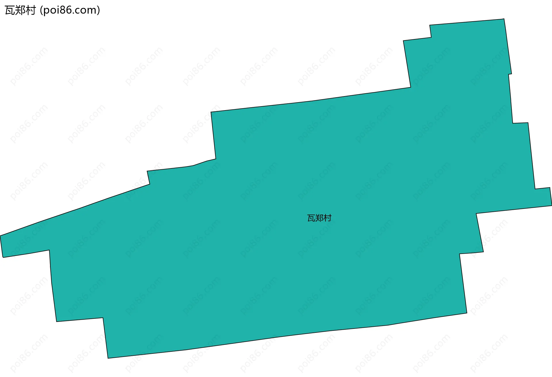瓦郑村边界地图