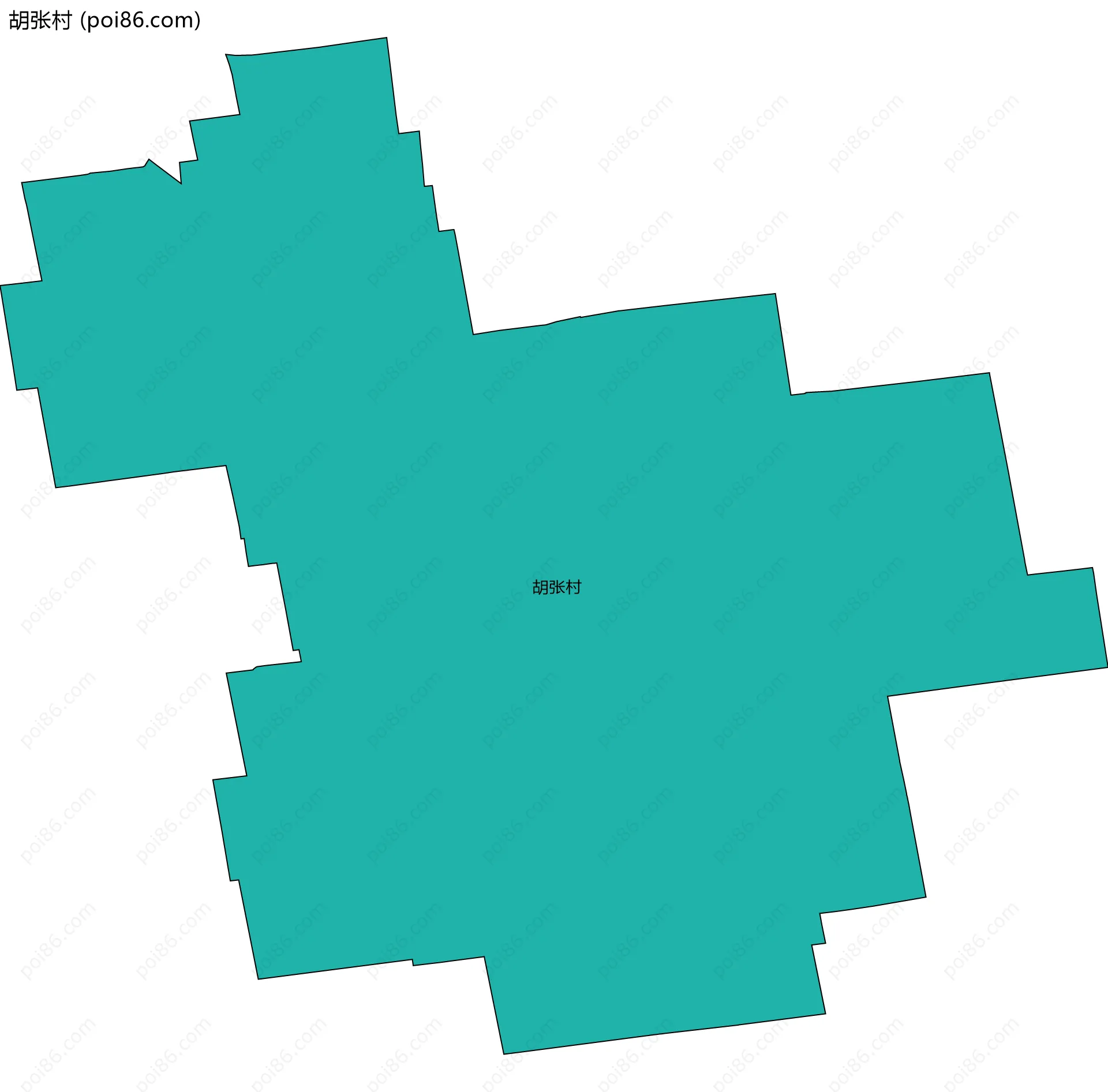 胡张村边界地图