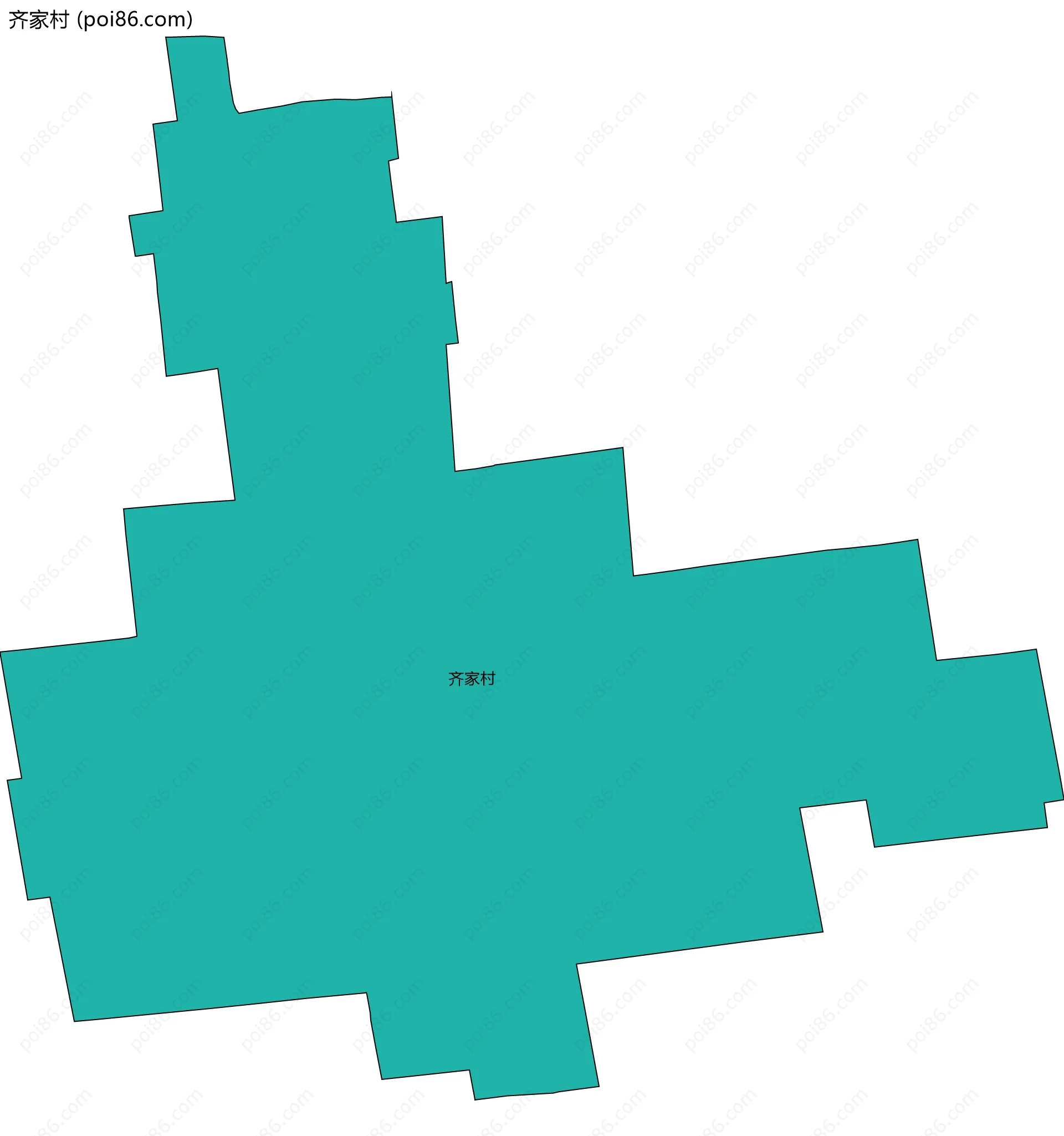 齐家村边界地图