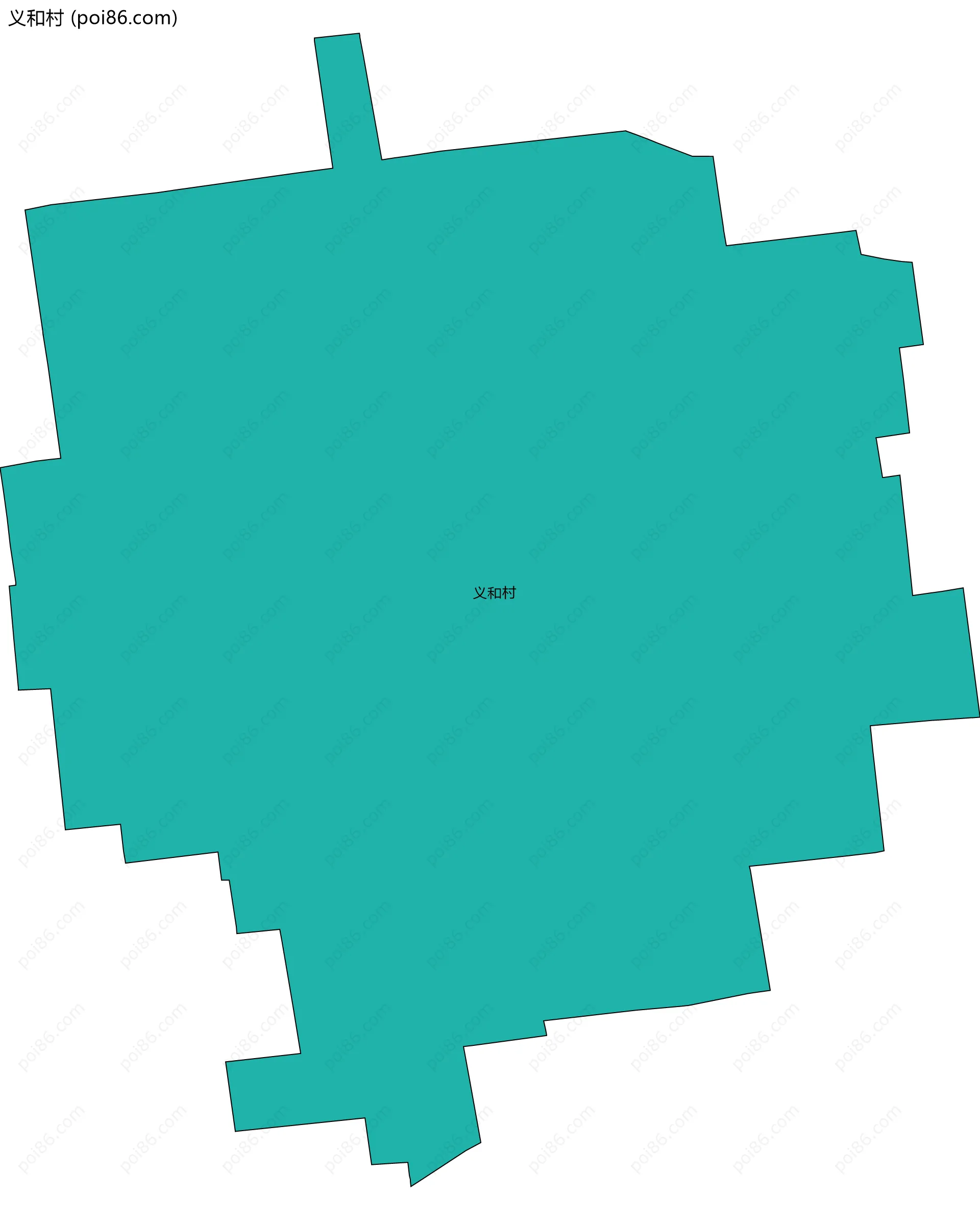 义和村边界地图