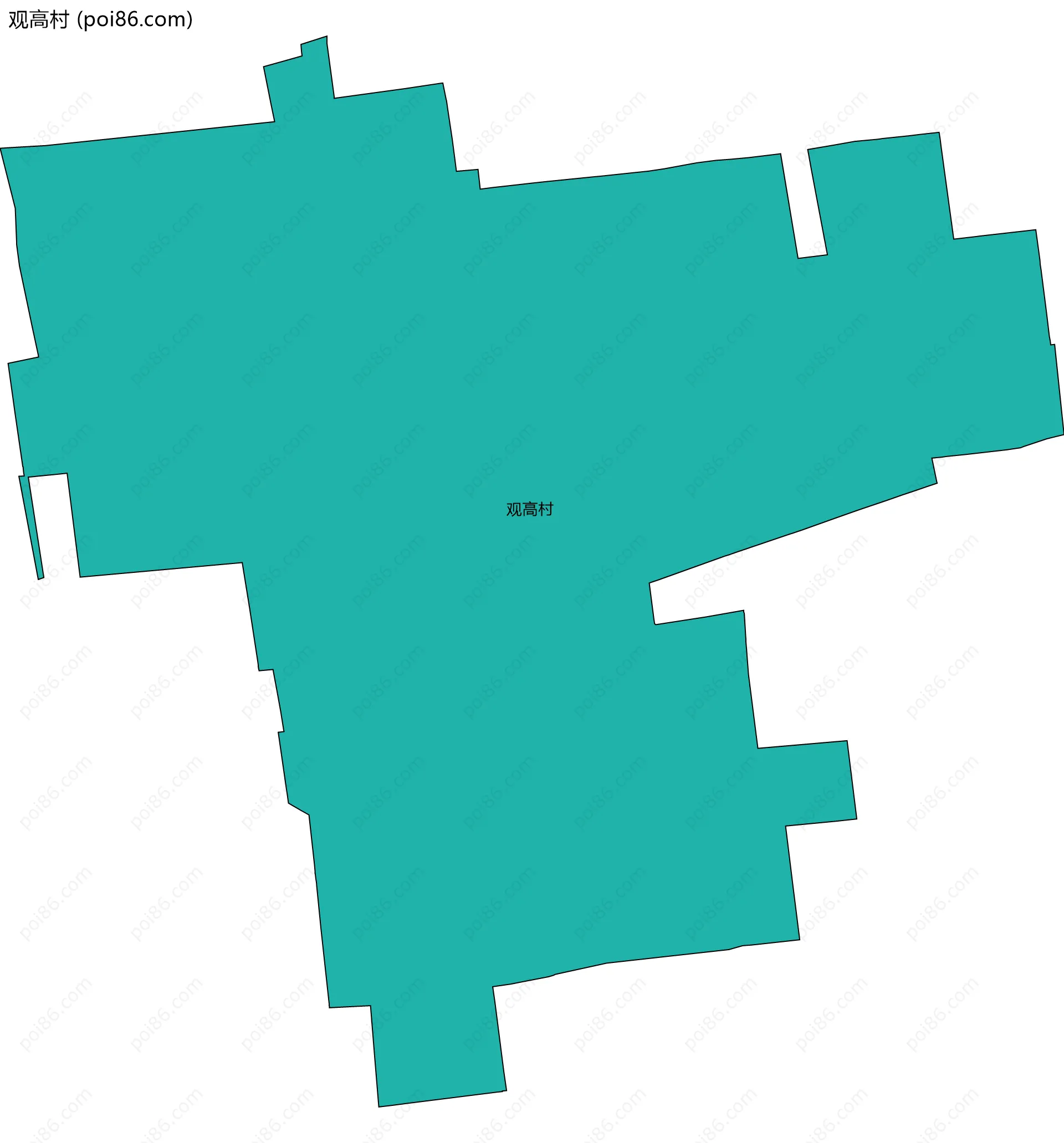 观高村边界地图
