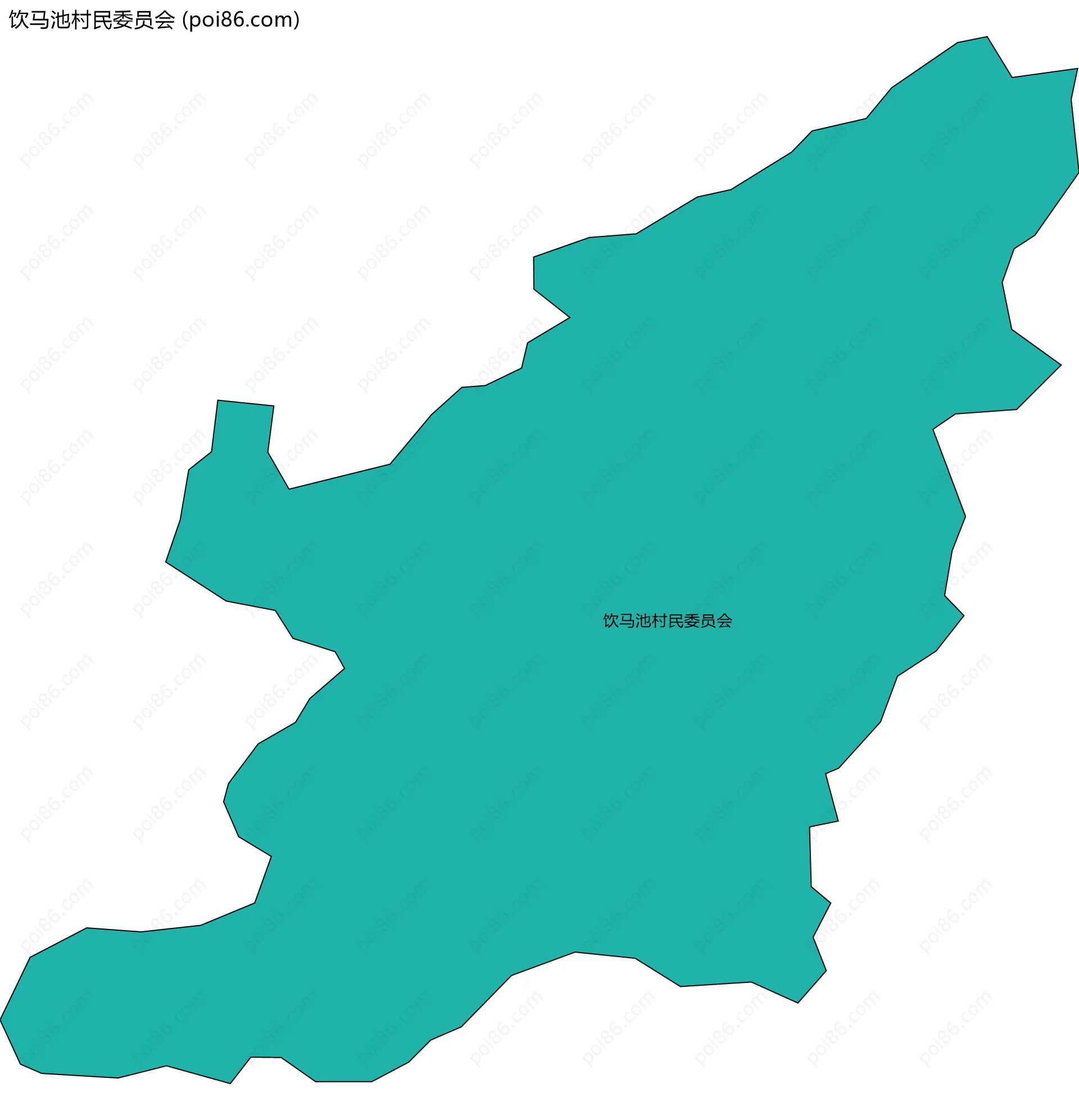 饮马池村民委员会边界地图