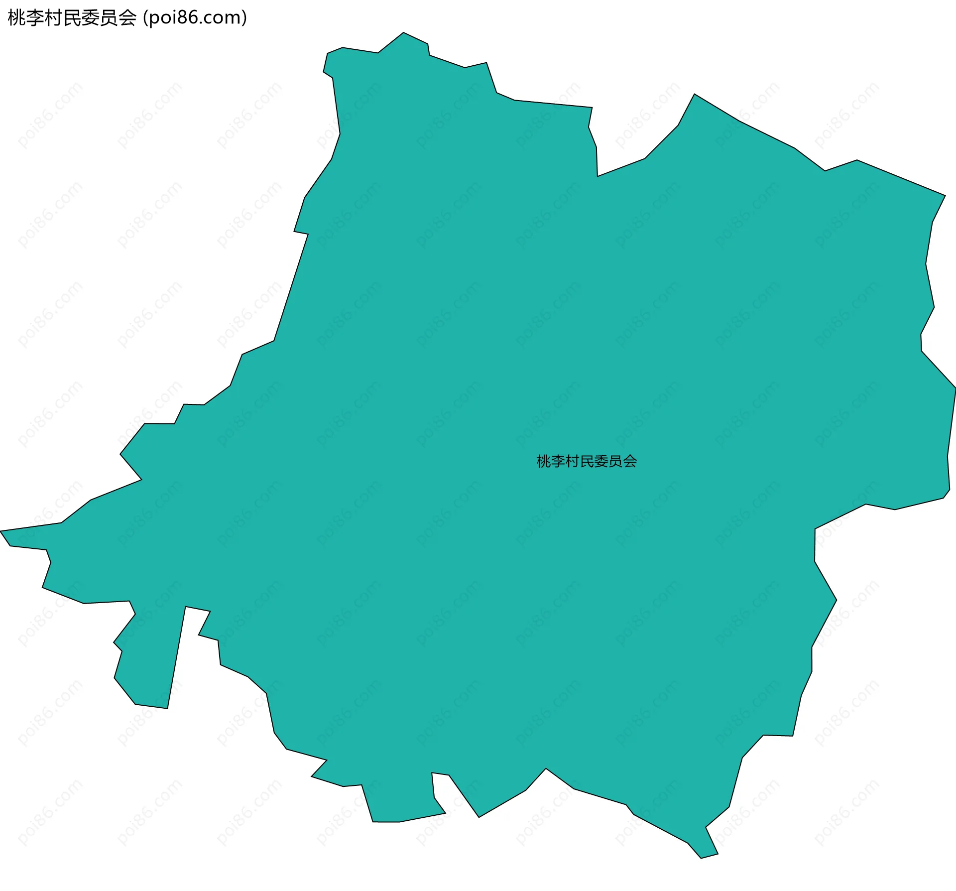 桃李村民委员会边界地图