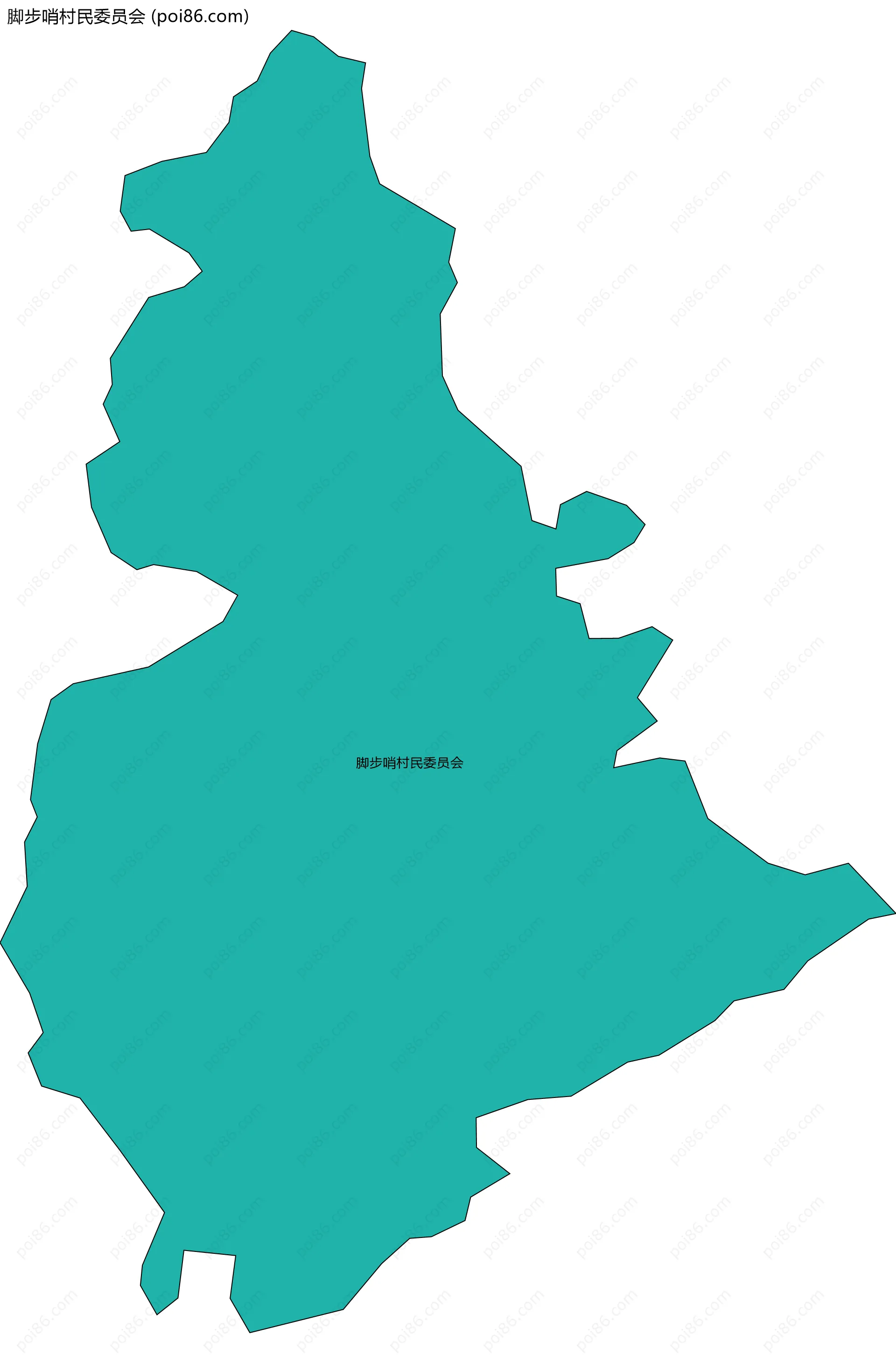 脚步哨村民委员会边界地图