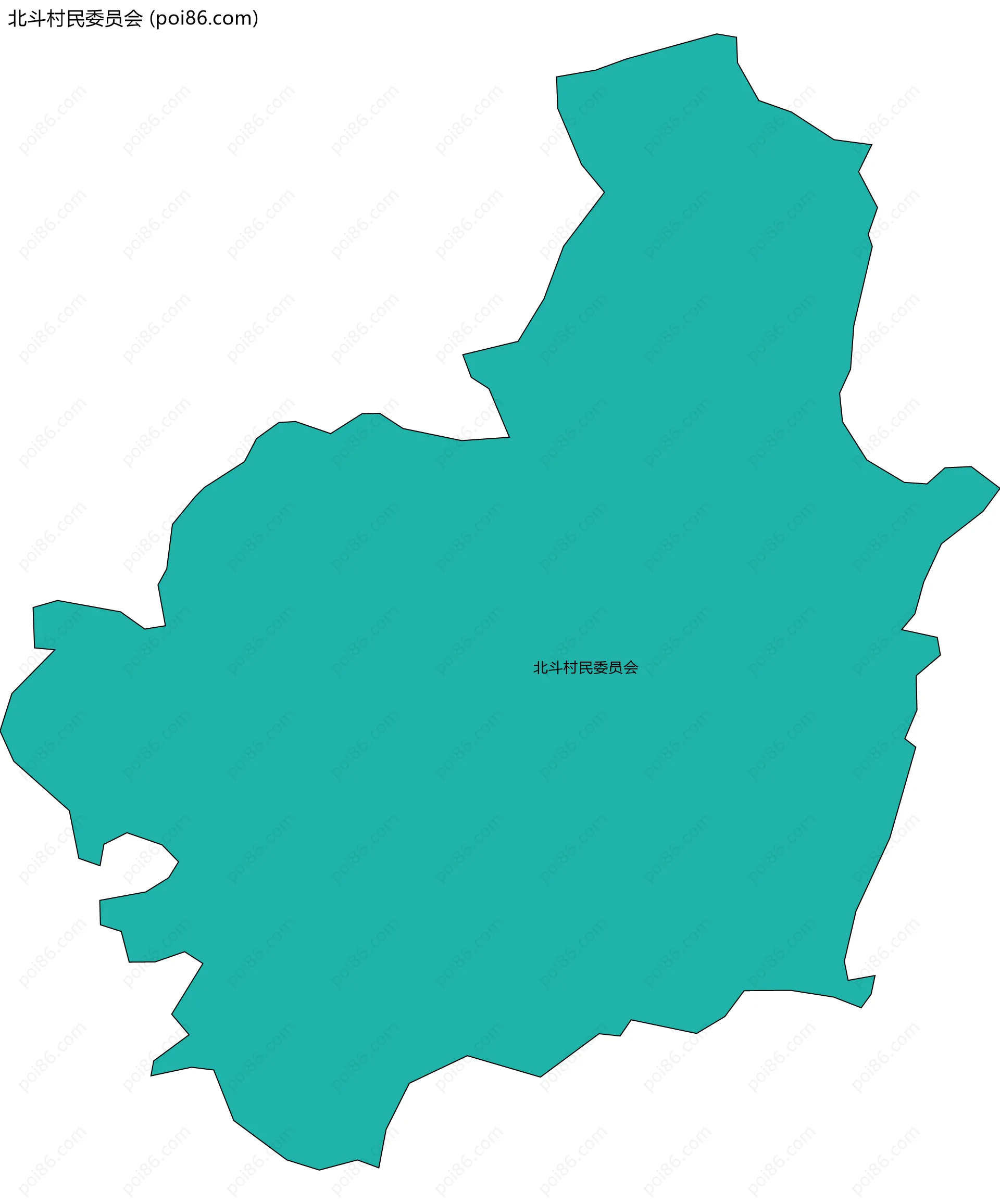 北斗村民委员会边界地图