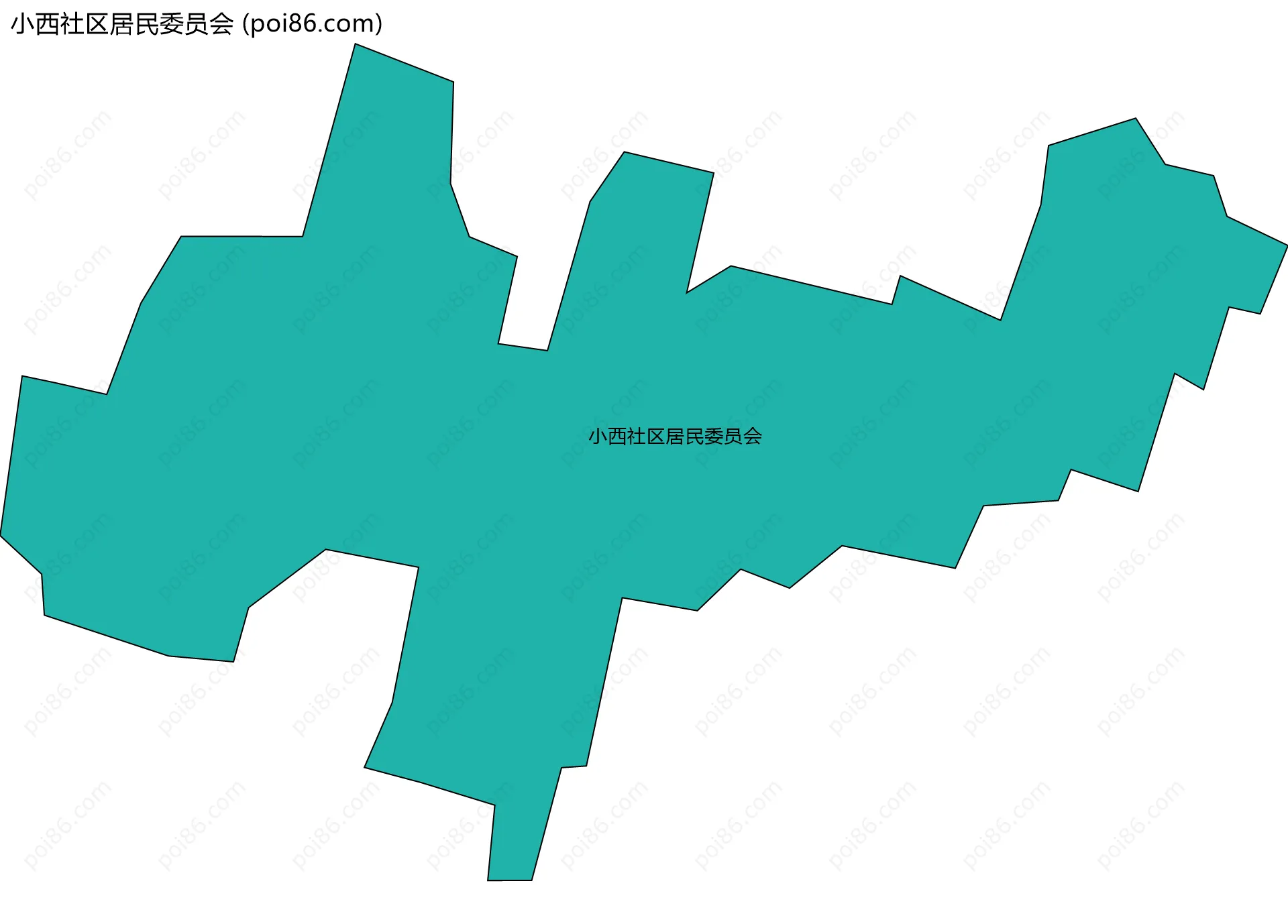 小西社区居民委员会边界地图