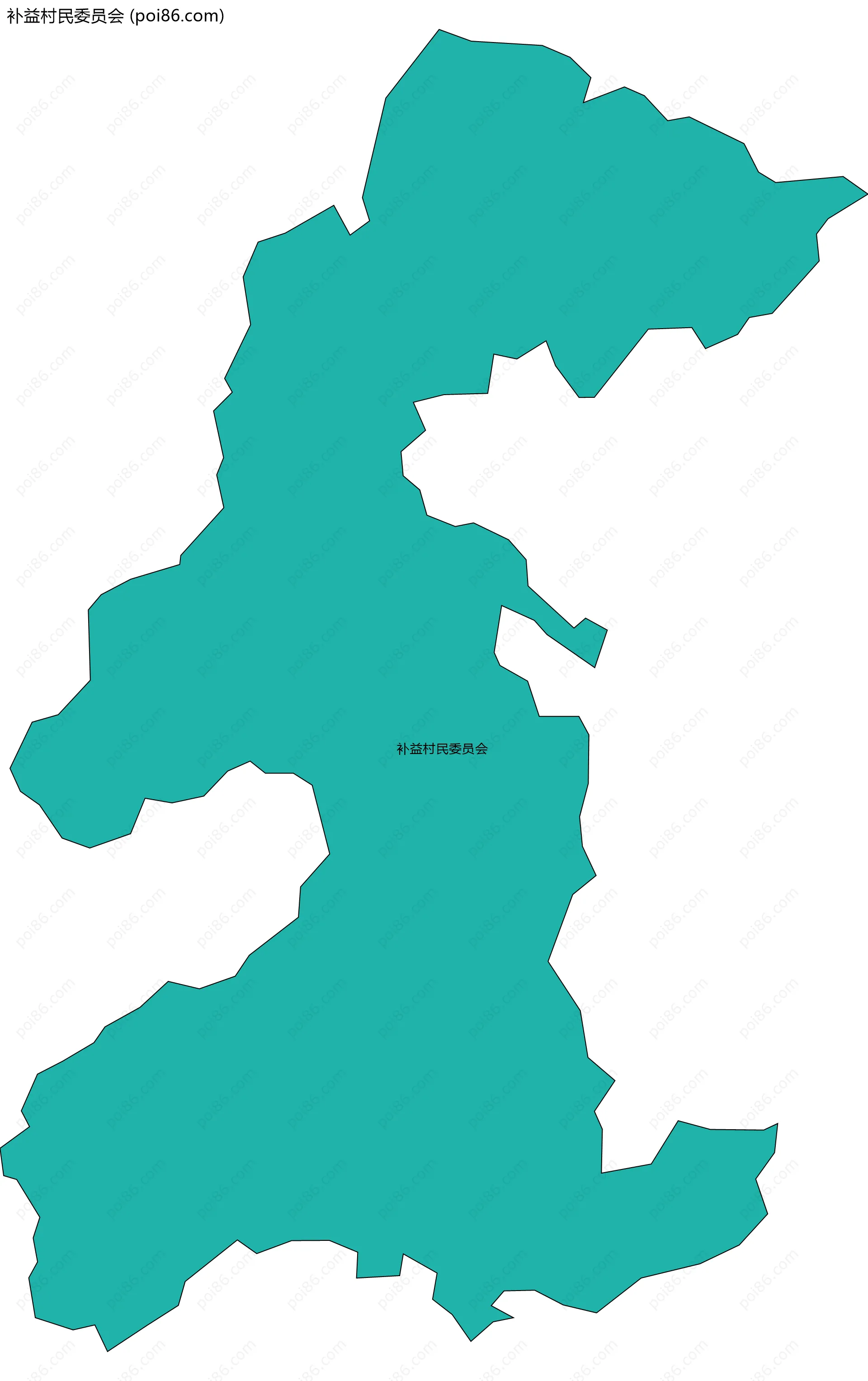 补益村民委员会边界地图