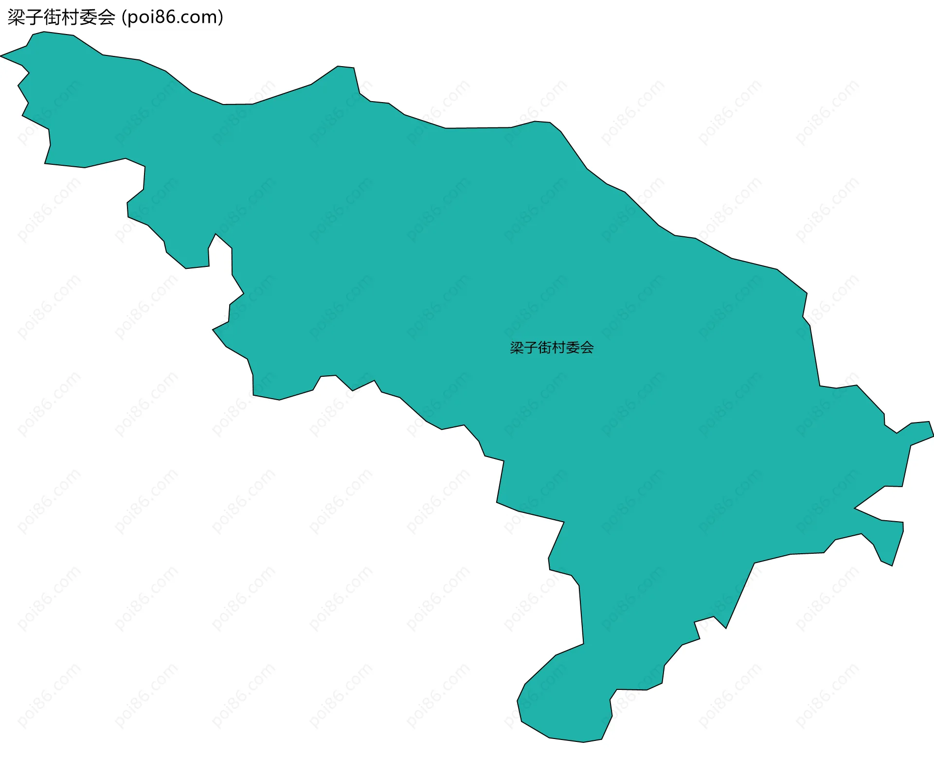 梁子街村委会边界地图