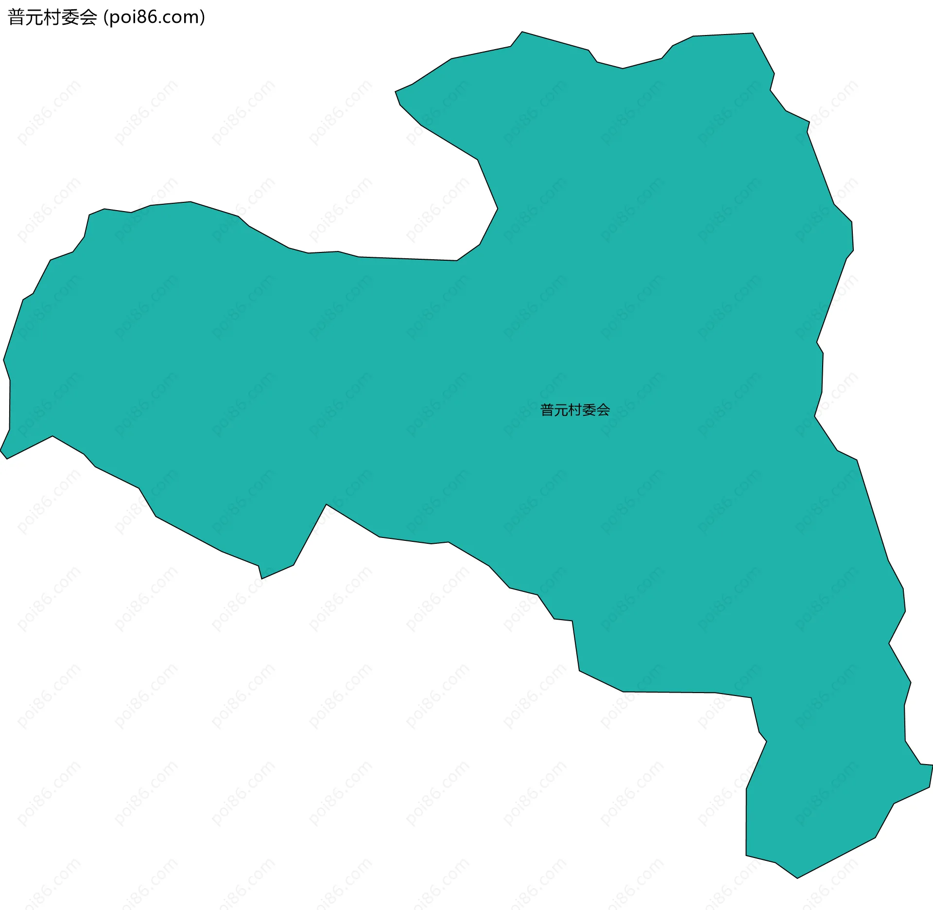 普元村委会边界地图