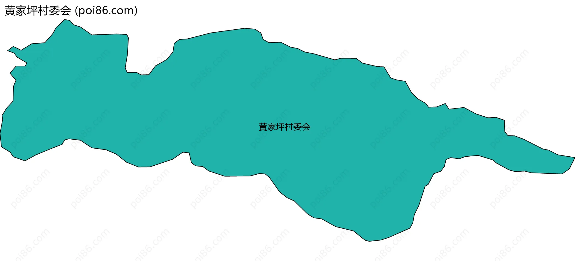 黄家坪村委会边界地图