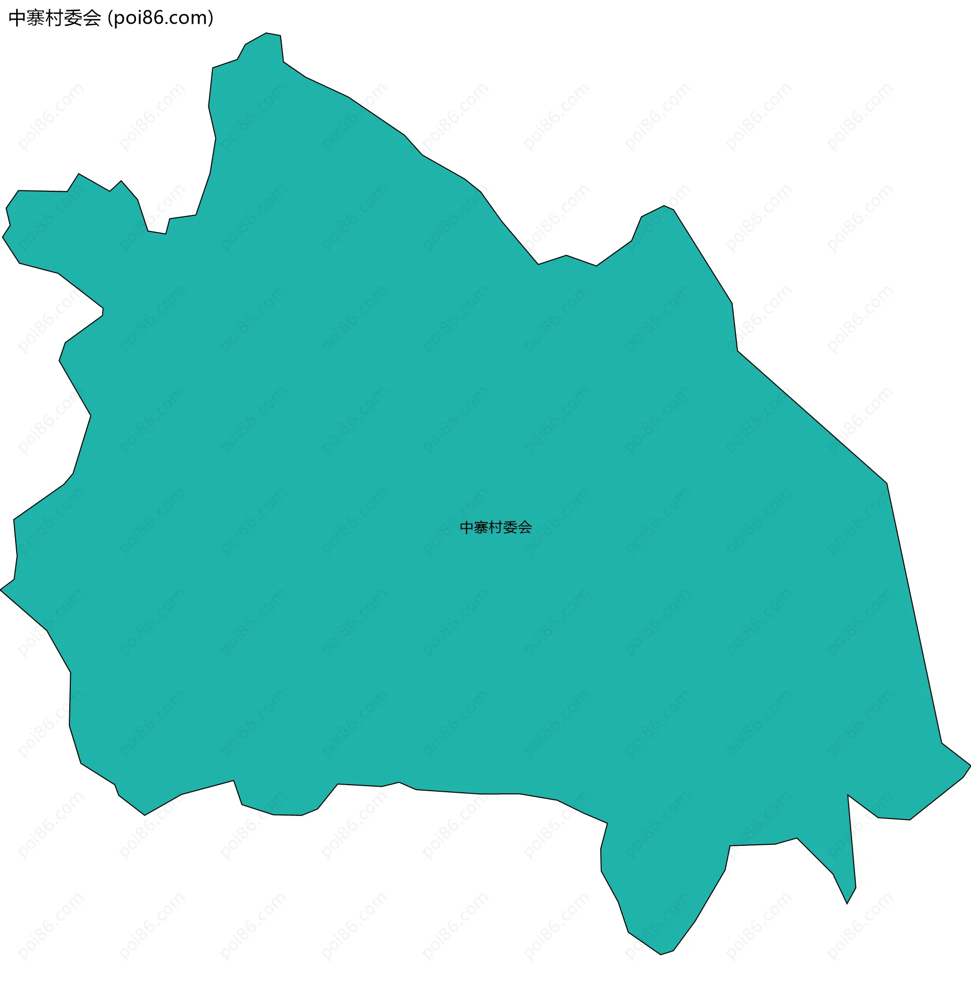 中寨村委会边界地图