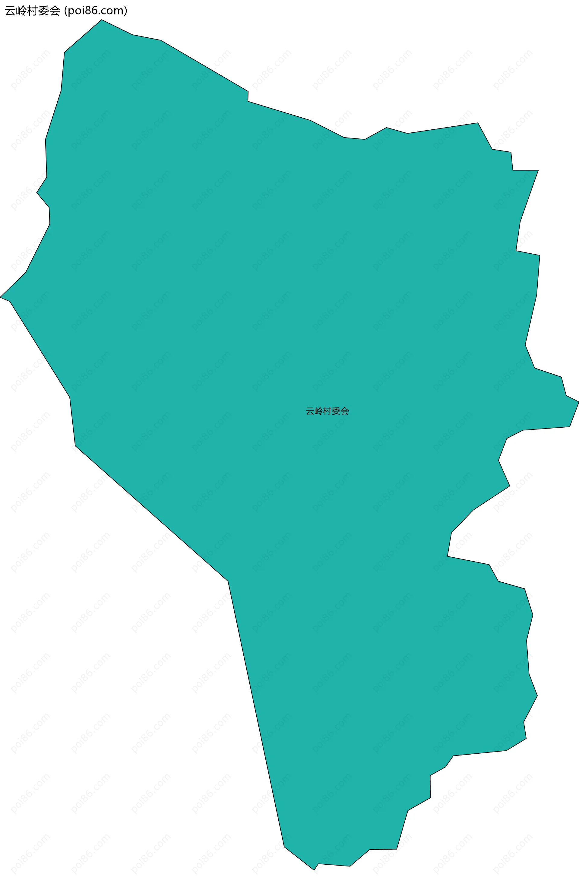 云岭村委会边界地图