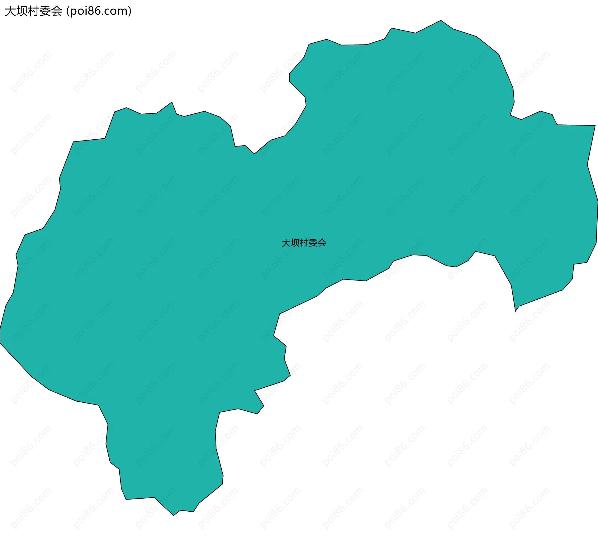 大坝村委会边界地图