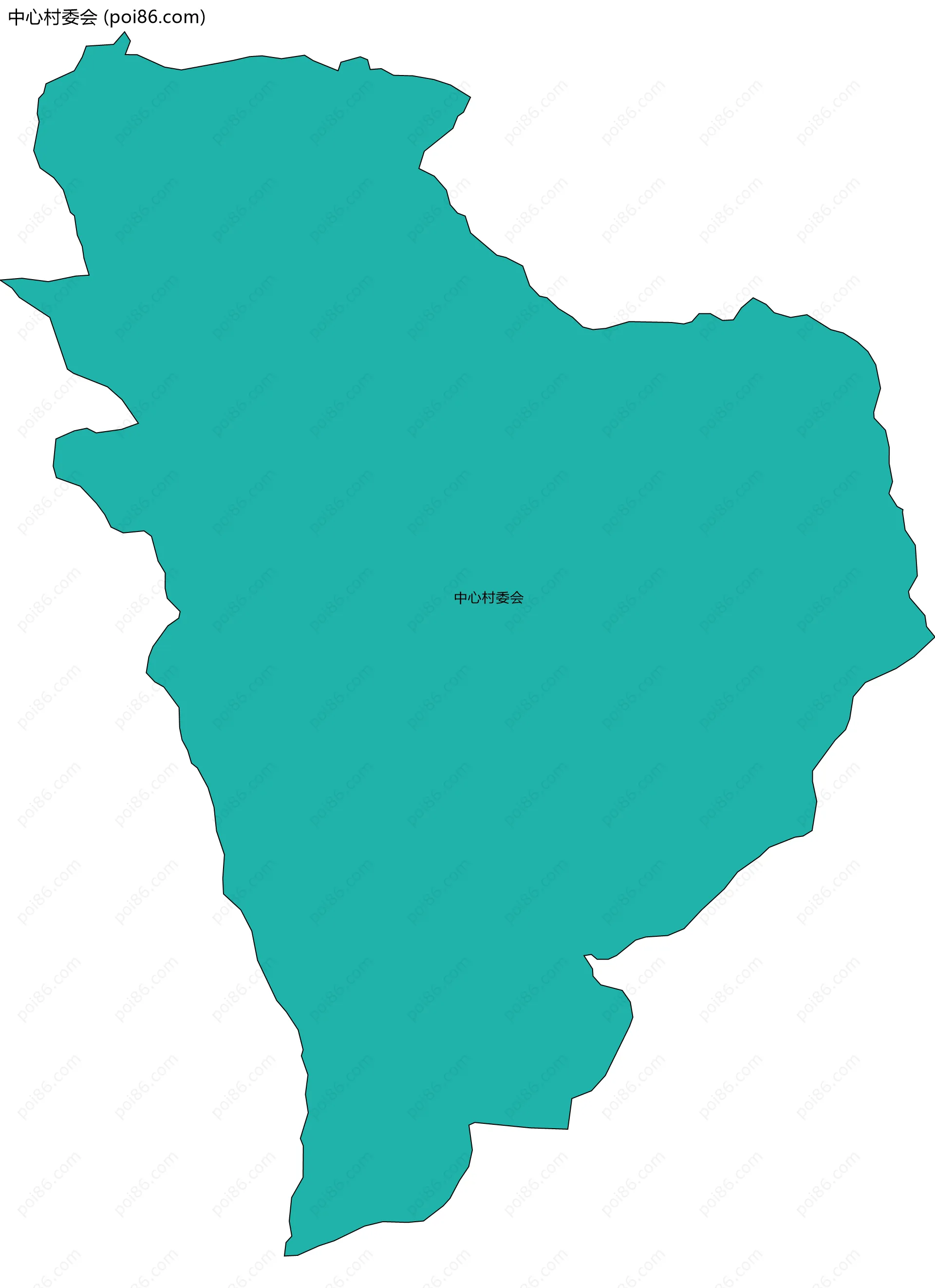 中心村委会边界地图