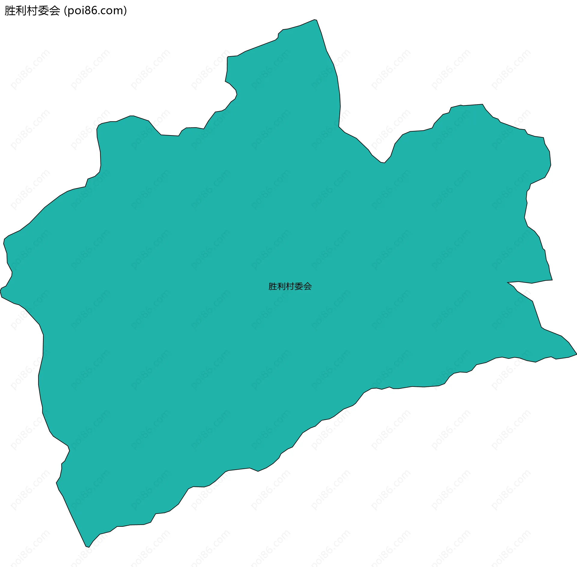 胜利村委会边界地图