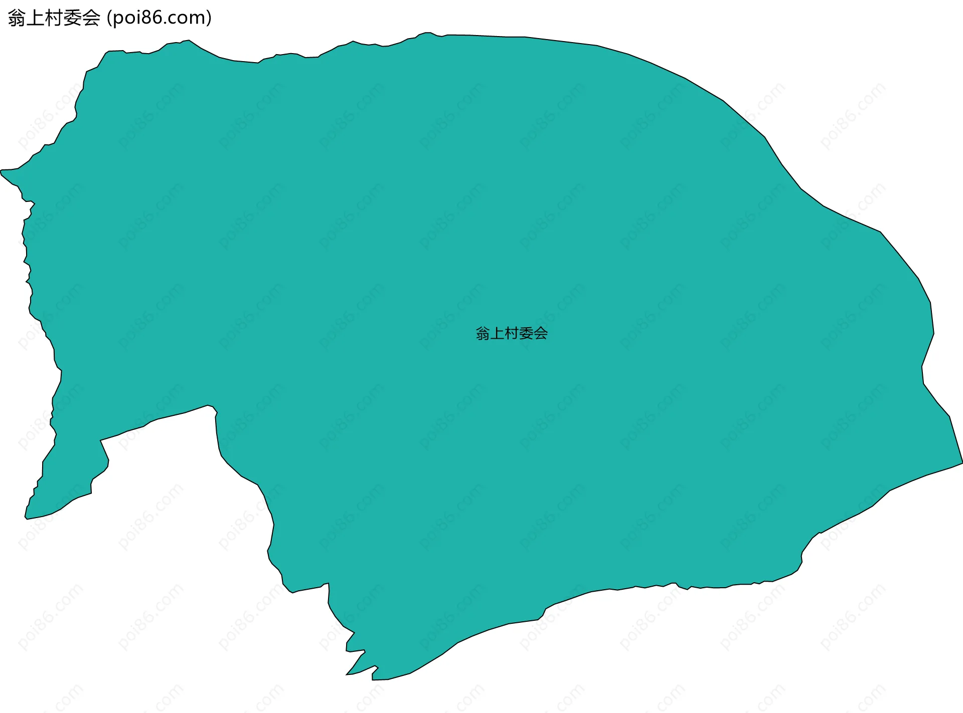 翁上村委会边界地图