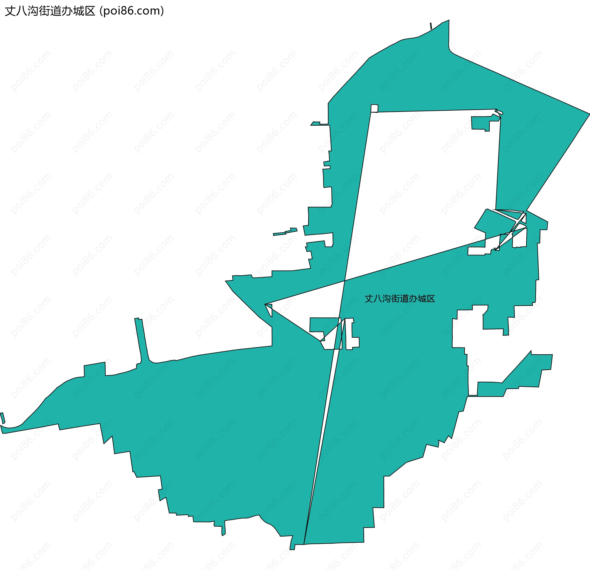 丈八沟街道办城区边界地图