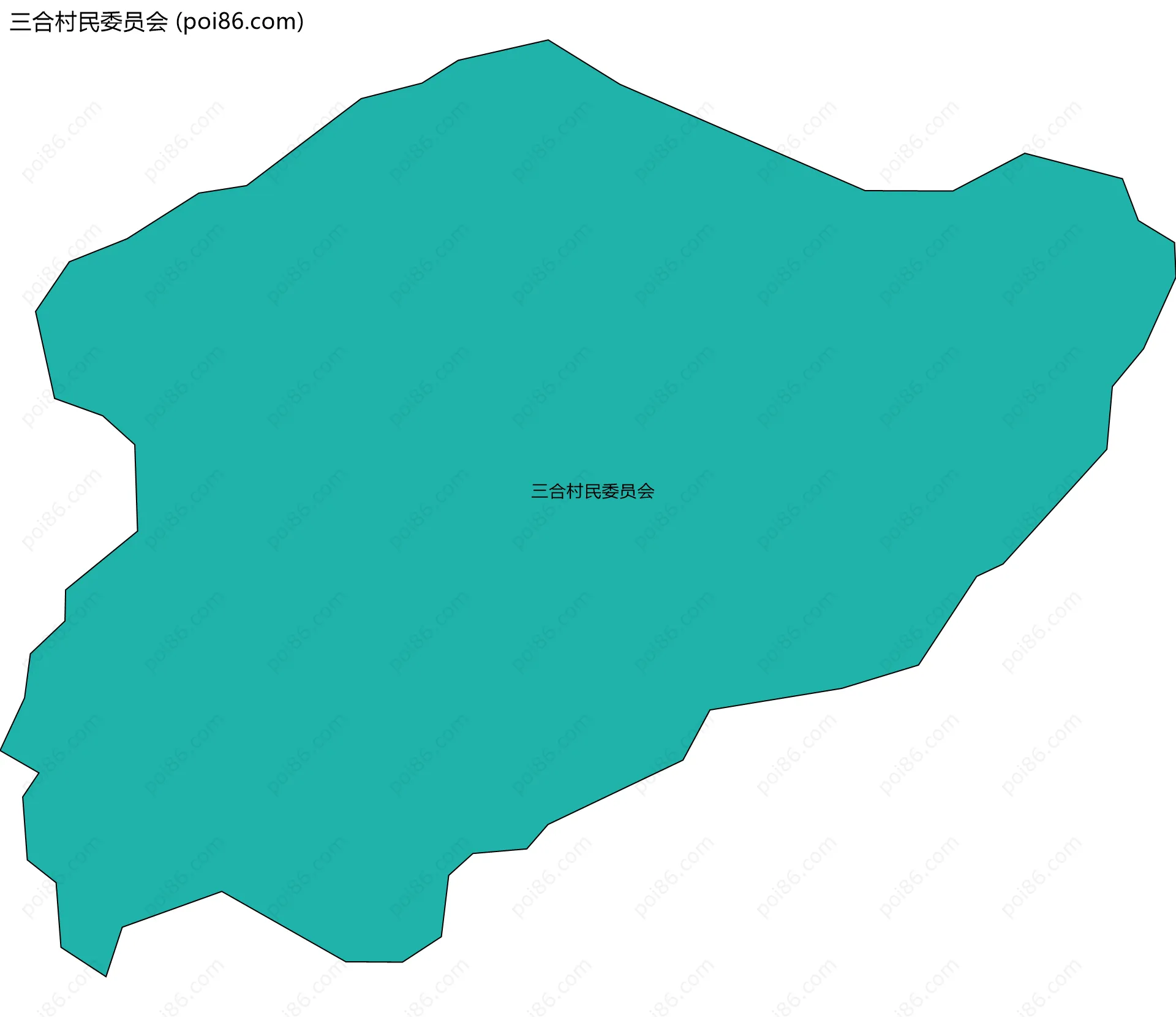 三合村民委员会边界地图