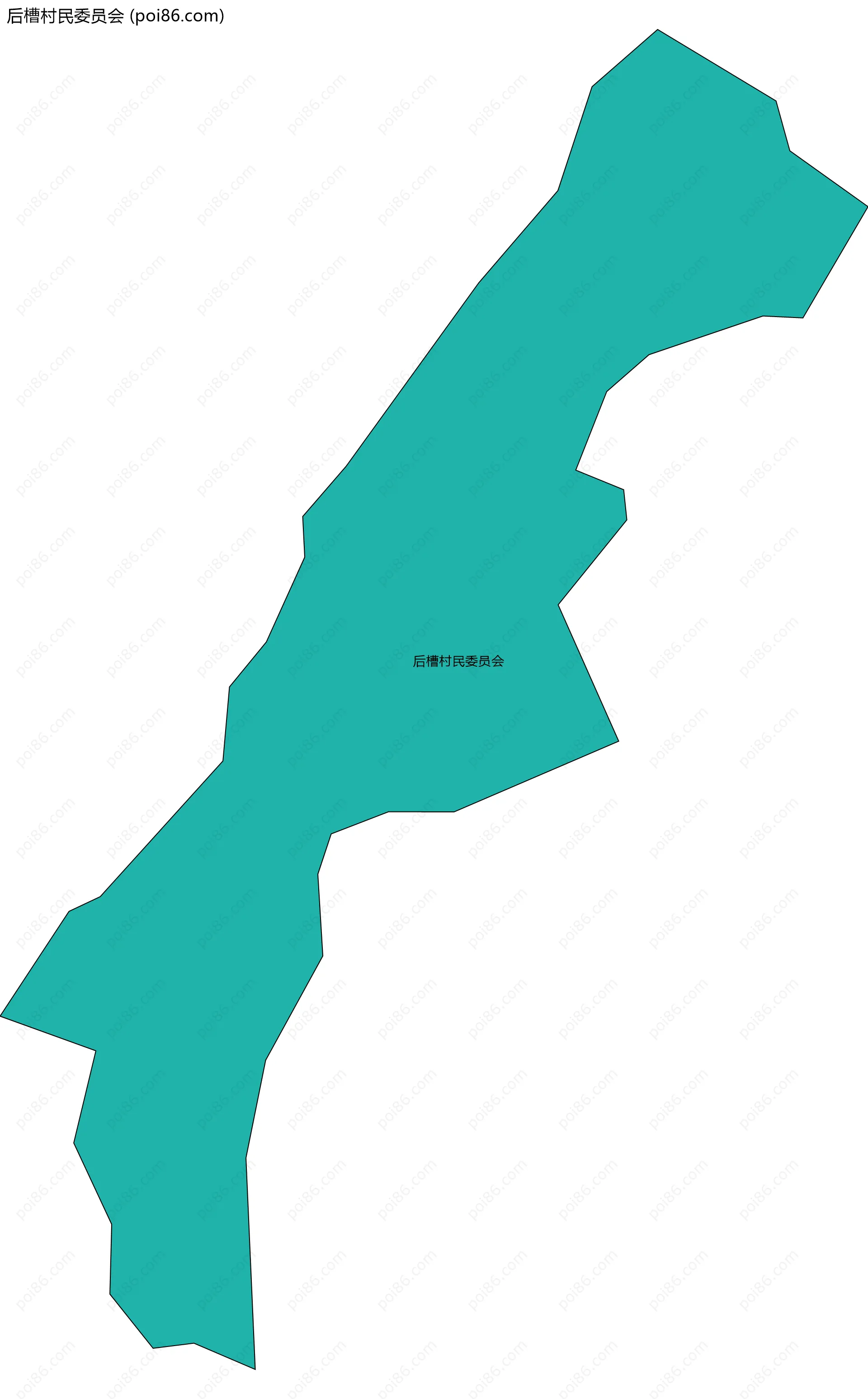 后槽村民委员会边界地图