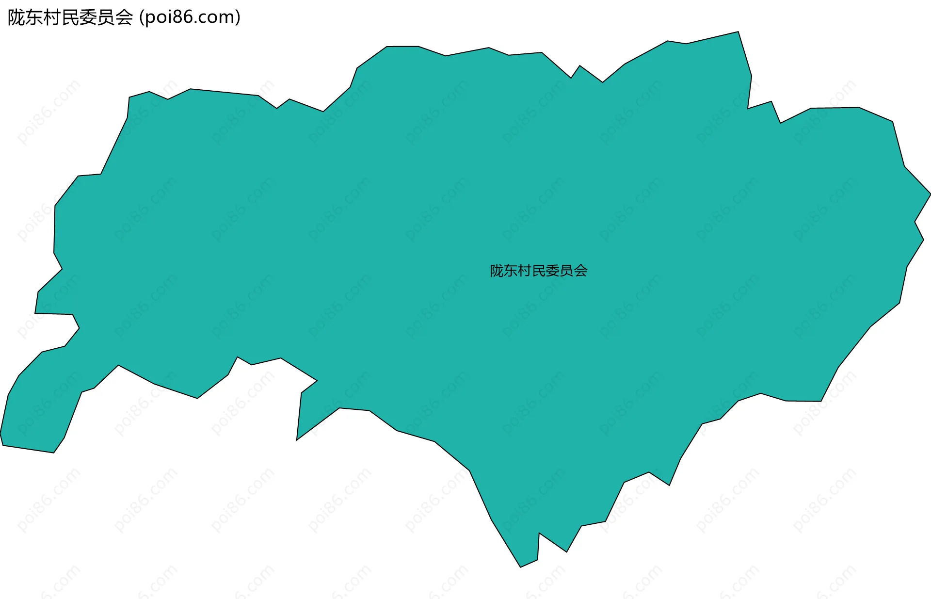 陇东村民委员会边界地图