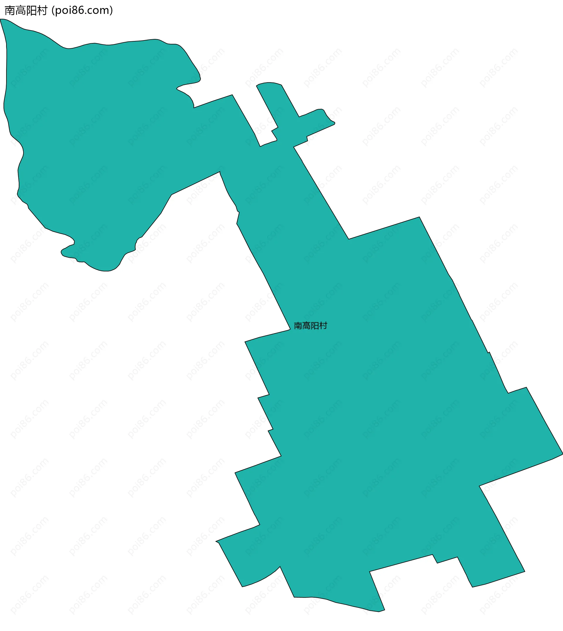 南高阳村边界地图